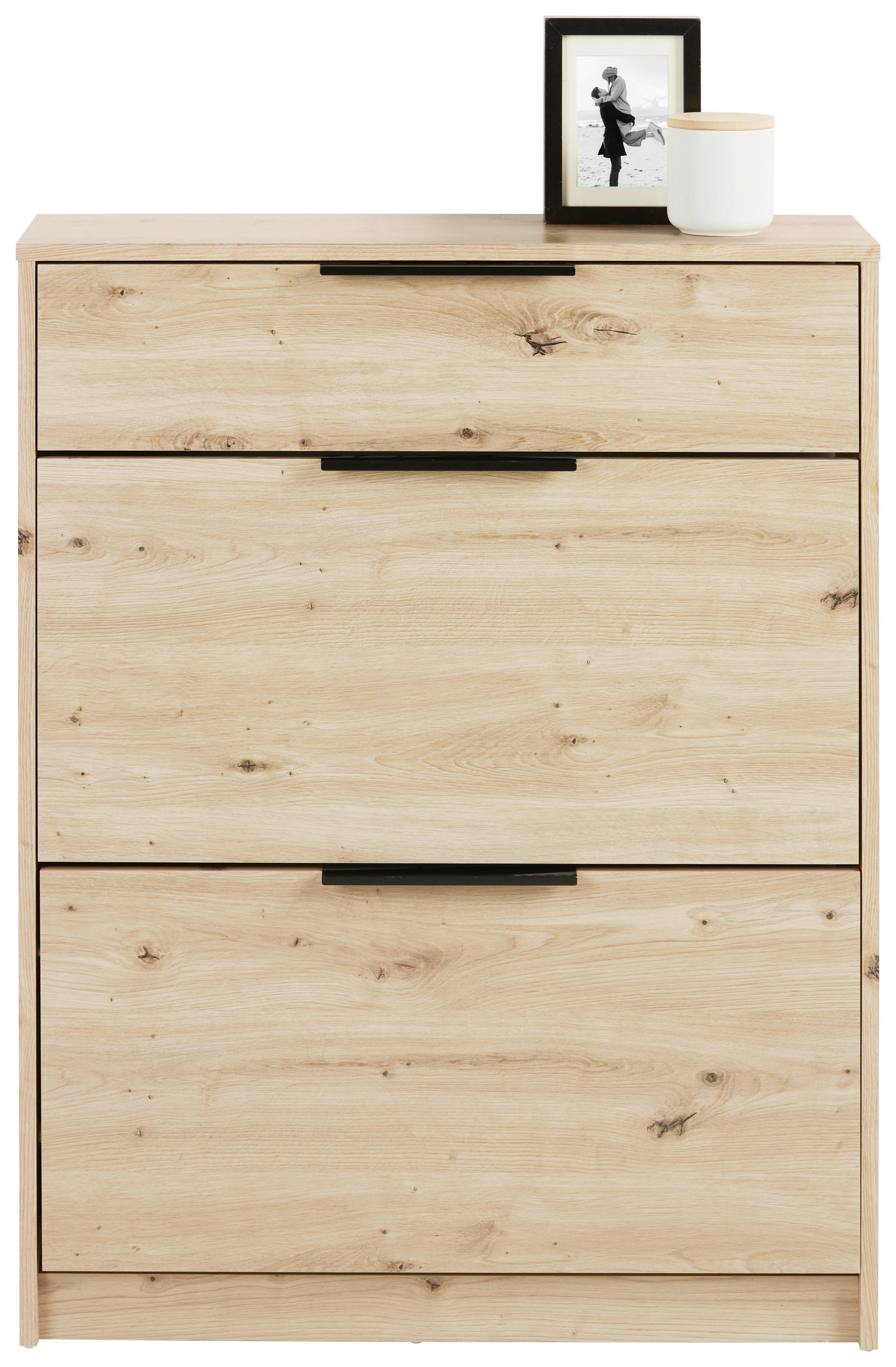 Omara Z Loputami Za Čevlje Bela, Barva Hrasta - barve hrasta, Moderno, leseni material (79/103/25cm) - Mömax