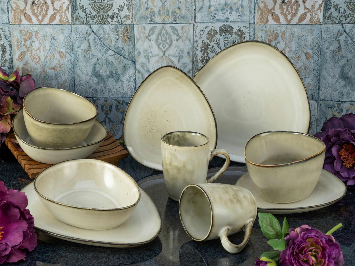 Kombiservice  Cloudy in Sandfarben, 10-teilig - Sandfarben, Trend, Keramik (34/29,5/36cm) - Creatable