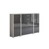 Aktenschrank Office Edition Sw Set 16 Grau - Anthrazit Hochglanz/Grau, MODERN, Holzwerkstoff (172,6/113,6/33cm) - MID.YOU