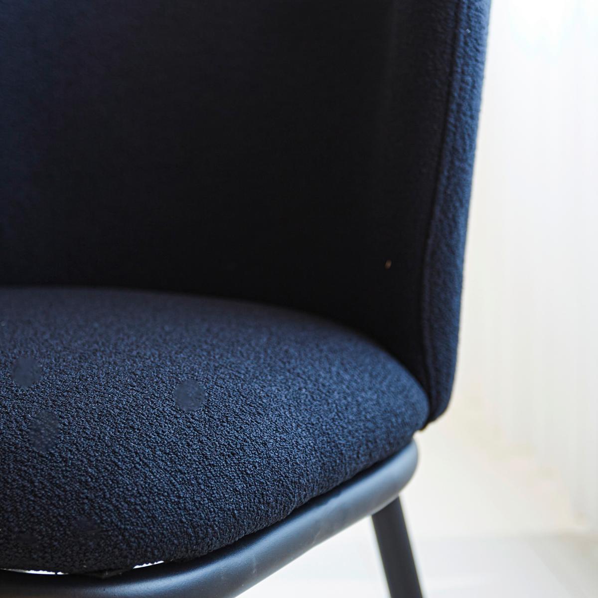 Stuhl-Set Bourges Schwarz - Schwarz, MODERN, Textil/Metall (52/80/44cm) - MID.YOU