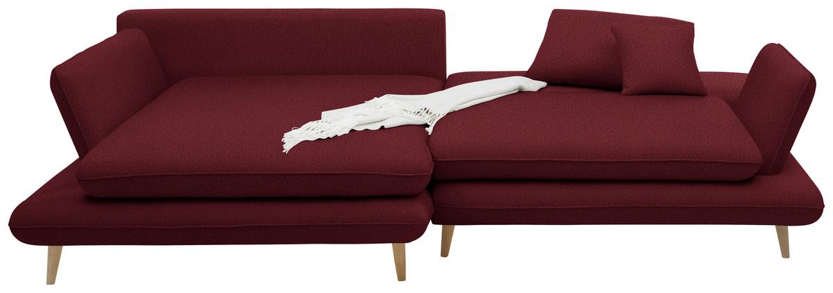 Kutna Garnitura Monte - prirodne boje/boje crnog vina, Romantično / ladanjski, tekstil/drvo (181/283cm) - Premium Living