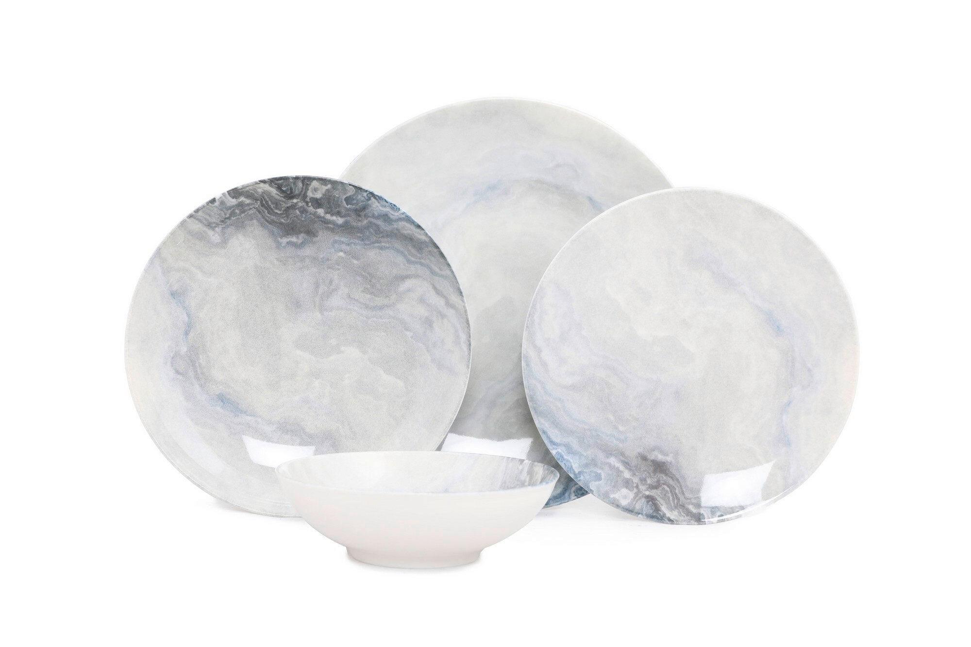 SERWIS OBIADOWO-ŚNIADANIOWY VADUZ - różnokolorowy, Basics, ceramika