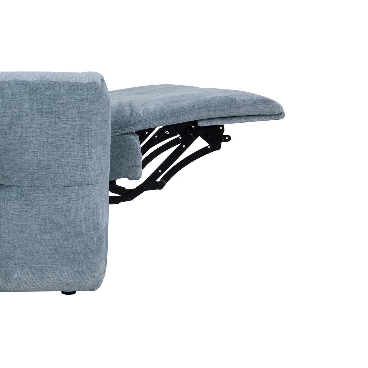 Trosjed Luna - crna/svijetlo plava, Moderno, drvo/metal (219/80/105cm) - Mömax