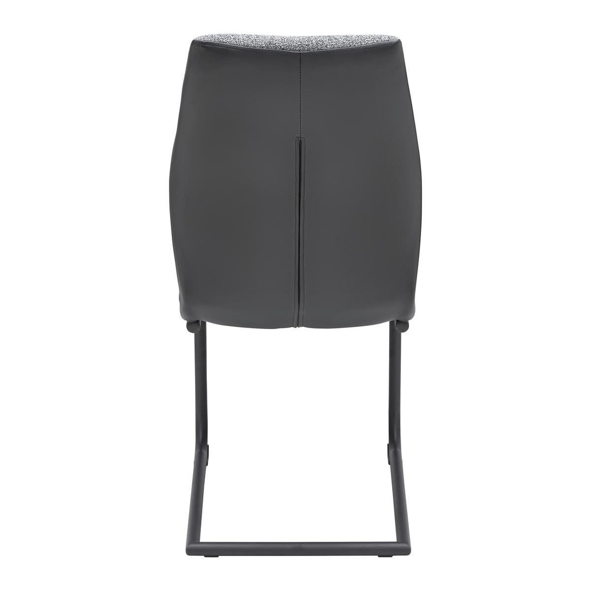 KRZESŁO NA PŁOZIE CANIO - czarny/ciemnoszary, Modern, metal/drewno (44/96/57cm) - Bessagi Home