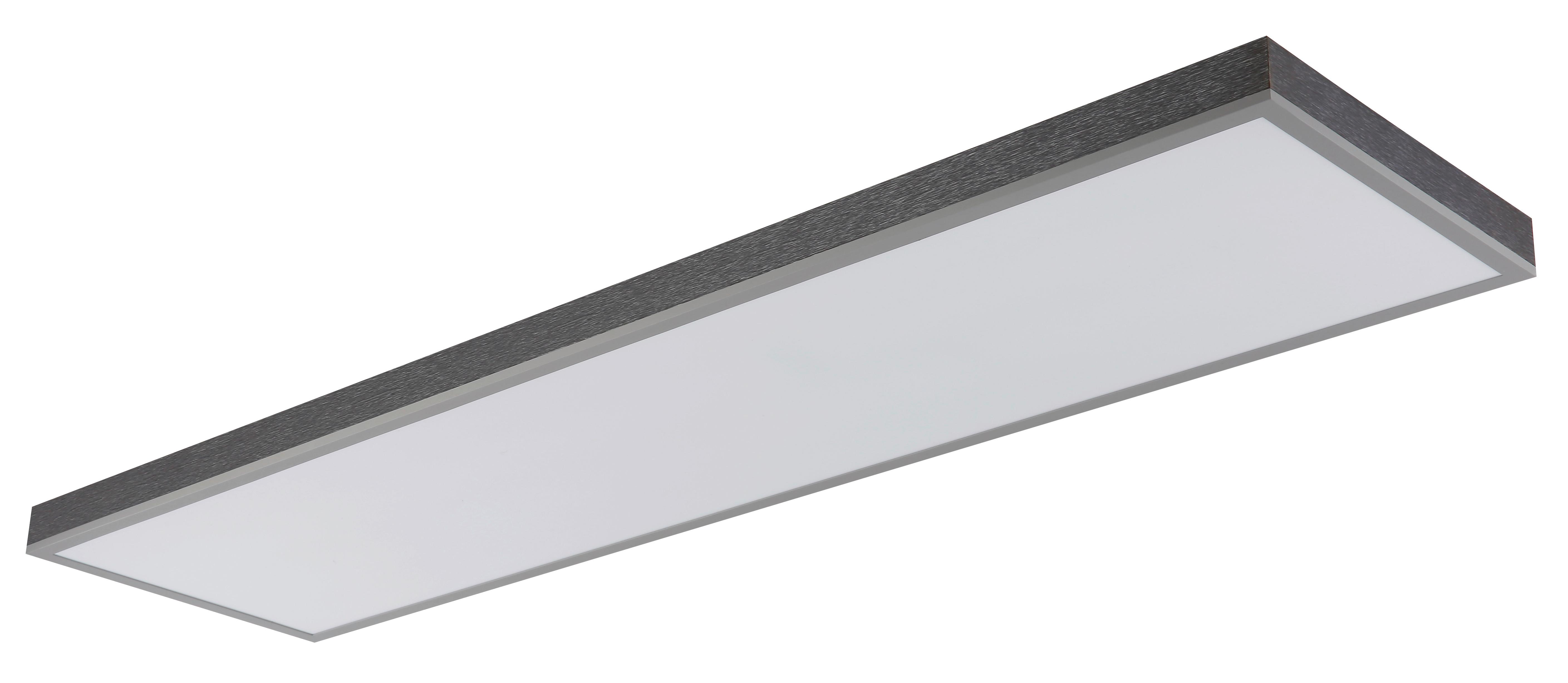 LED-DECKENLEUCHTE 416080AD5-CCT DORO - Weiss/Dunkelgrau, Basics, Kunststoff/Metall (120/30/7,5cm) - Globo
