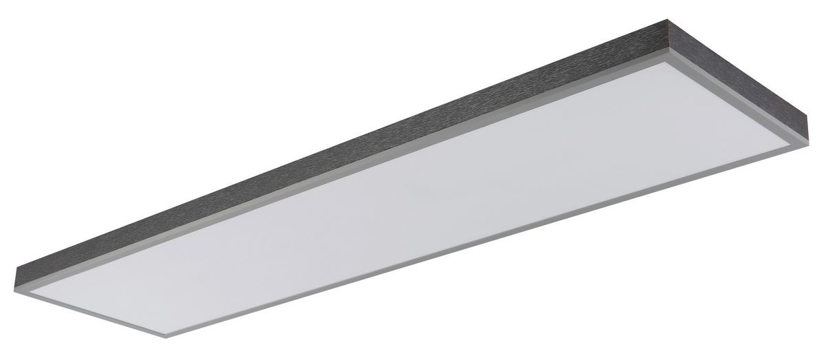 LED-DECKENLEUCHTE 416080AD5-CCT DORO - Weiss/Dunkelgrau, Basics, Kunststoff/Metall (120/30/7,5cm) - Globo