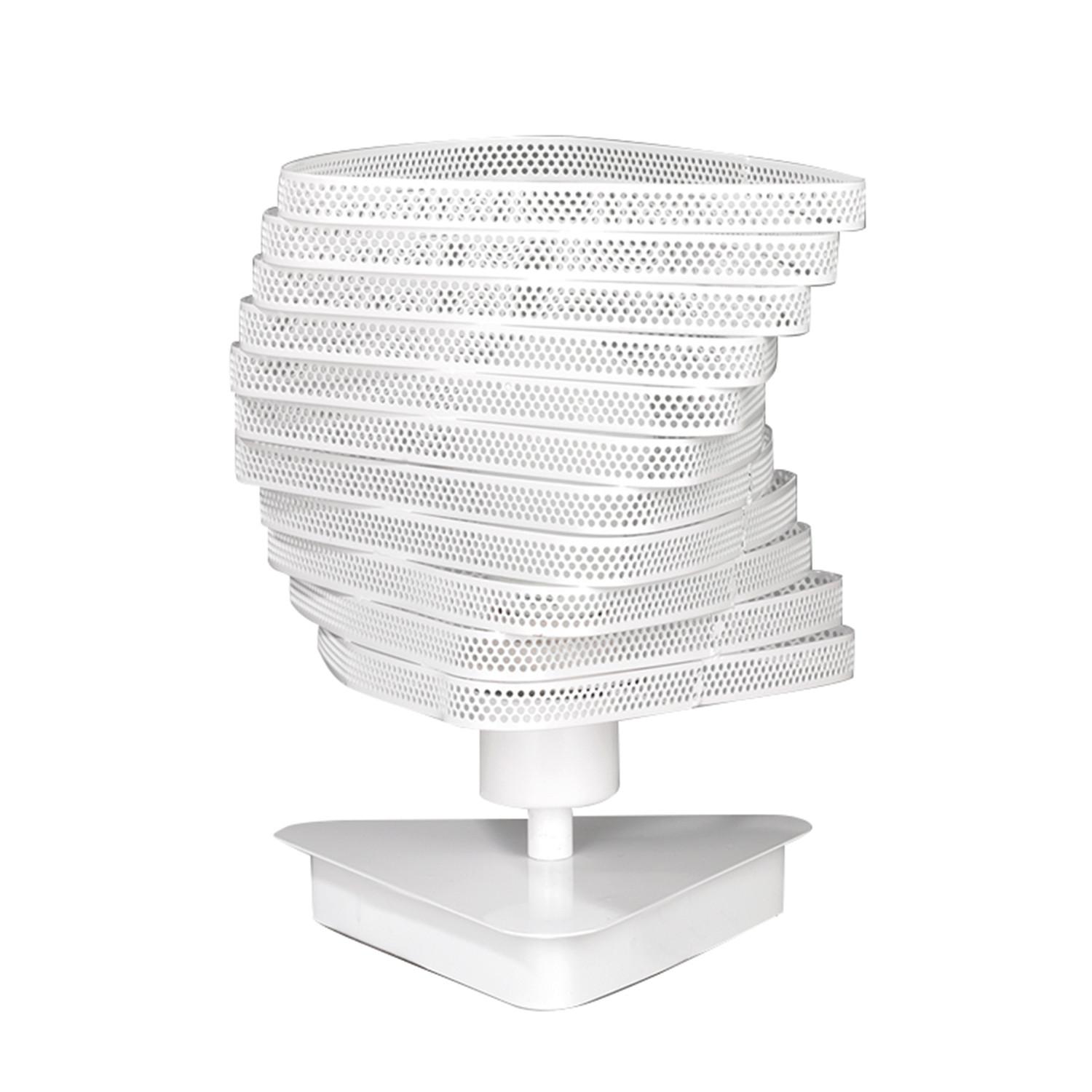 Nachttischleuchte Bianco Weiß max. 22 Watt - Weiß, Design, Metall (20/27cm)