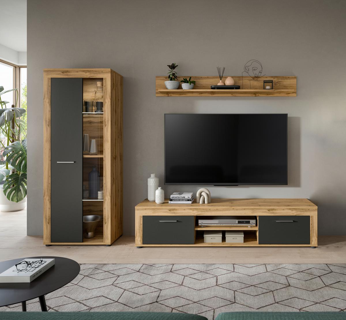 Ansamblu mobilier camera de zi JAM - Design (235/159/35cm) - Modern Living