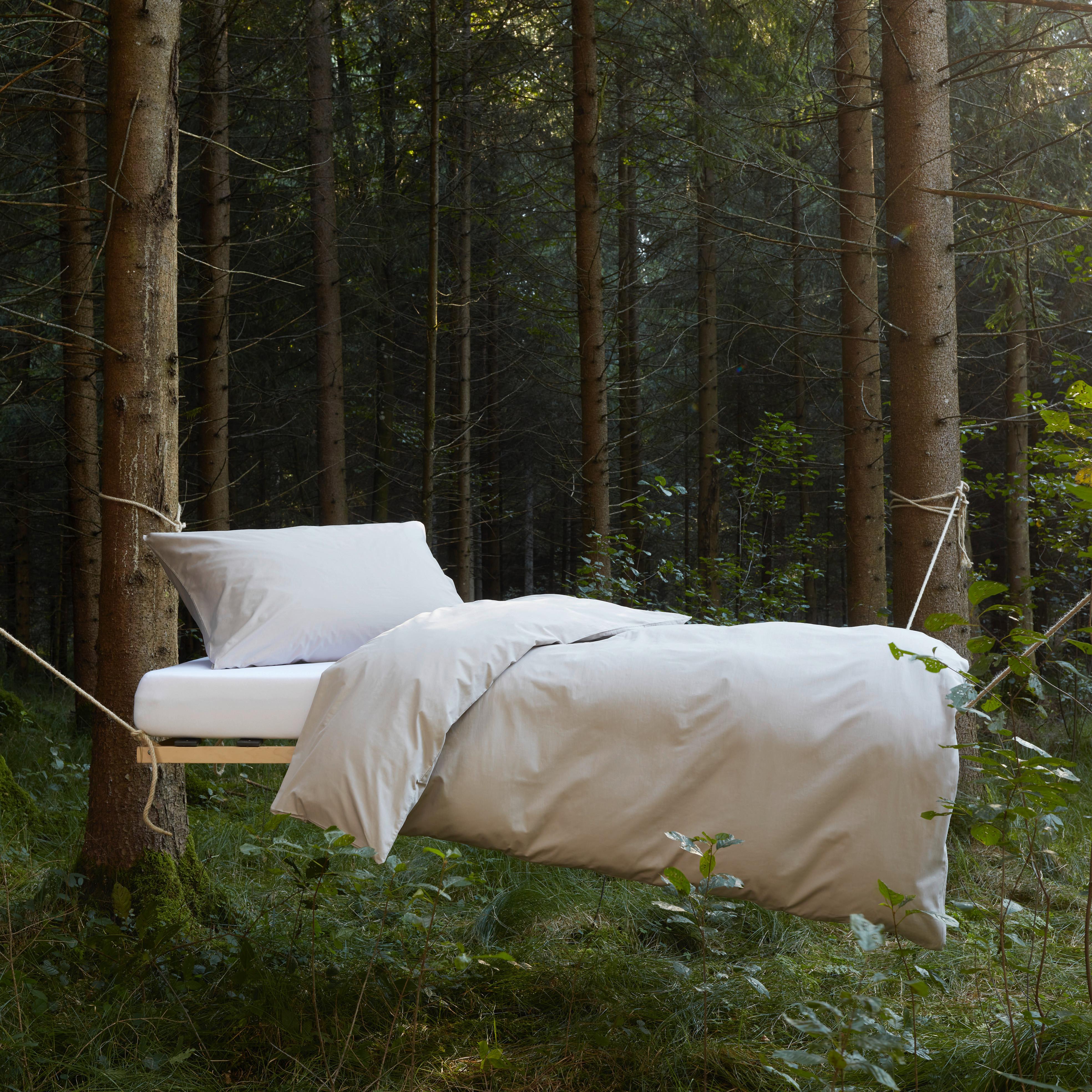 Bettwäsche Bio-Lisa Uni in Grau ca. 140x200cm - Grau, MODERN, Textil (140/200cm) - ecoTree
