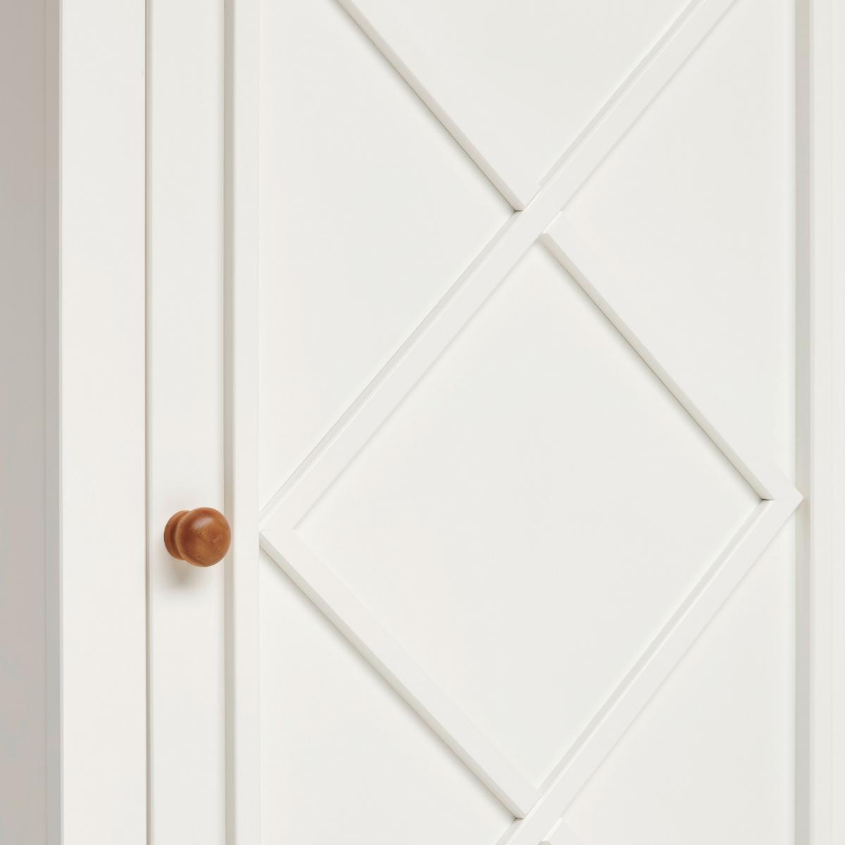 WITRYNA KLAUS - kolor naturalny/biały, Romantik / Landhaus, drewno/szkło (79/207/44cm) - MID.YOU