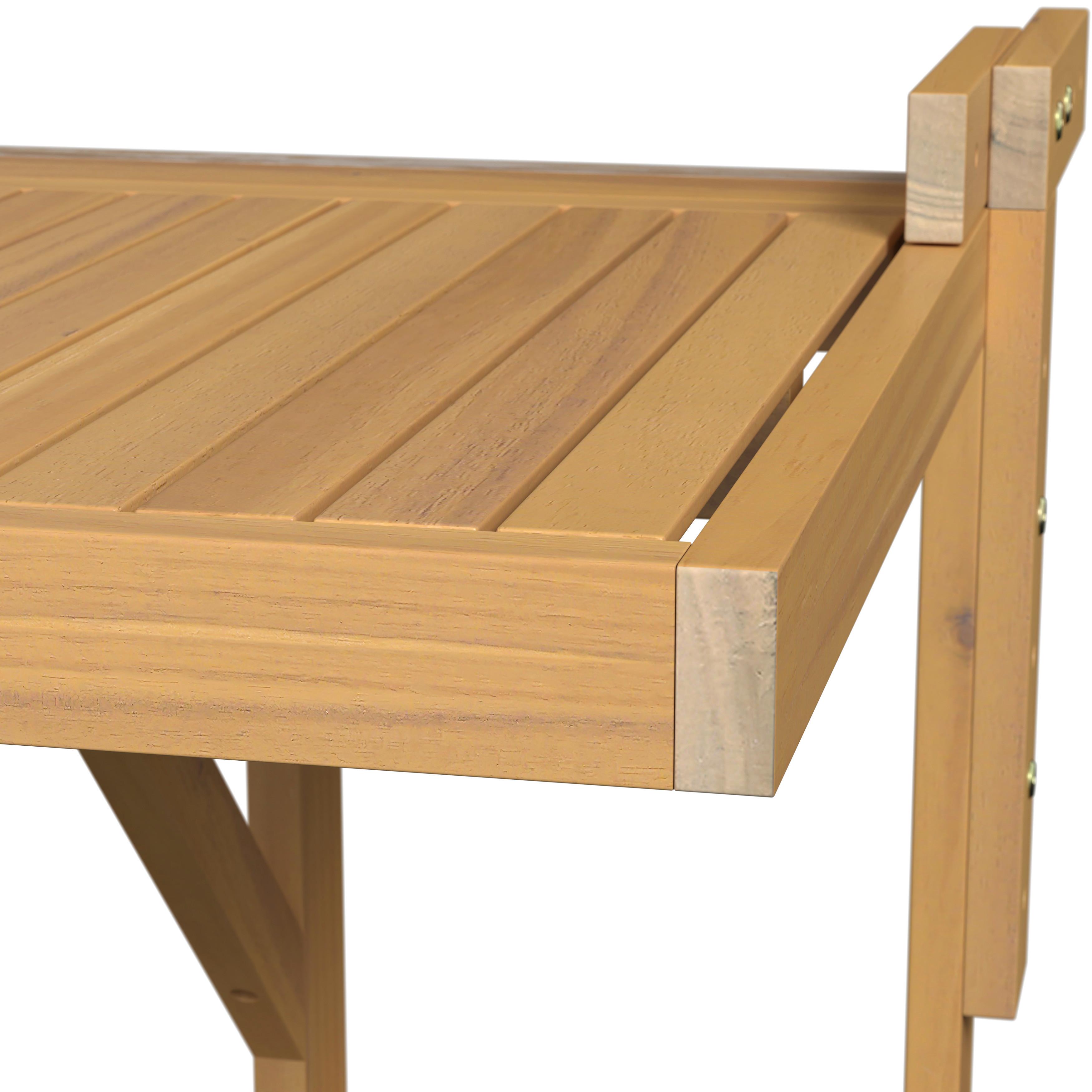 BALKONGBORD HELENO - akaciefärgad, Modern, trä (50/38/60cm) - Bessagi Garden