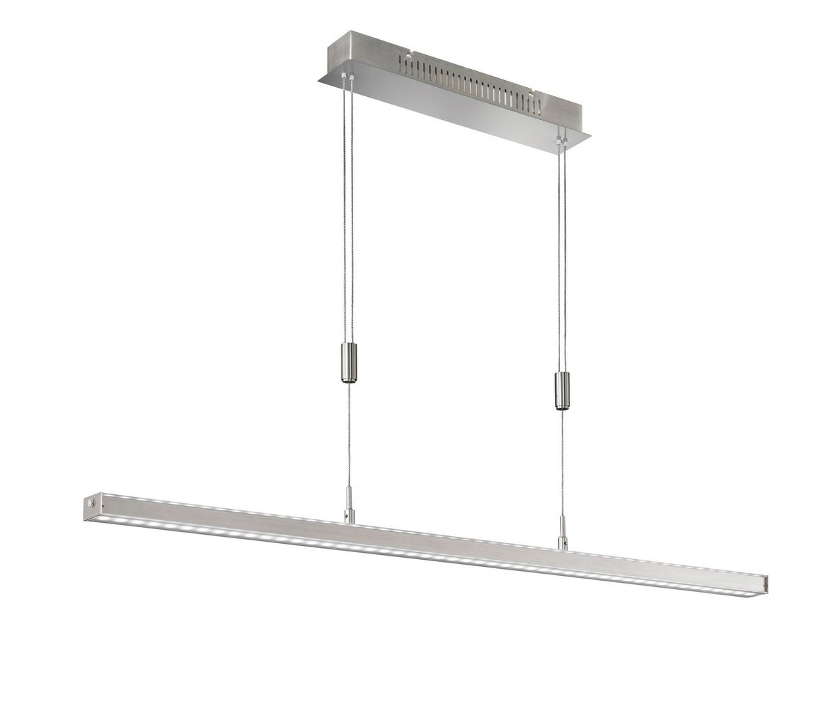 LAMPA WISZĄCA LED 60008 VITAN - kolor niklowy, Design, metal (150/7/90-150cm) - Fischer & Honsel