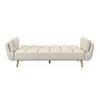 BÄDDSOFFA CORA - cremefärgad/naturfärgad, Modern, trä/textil (214/92/81cm) - Bessagi Home