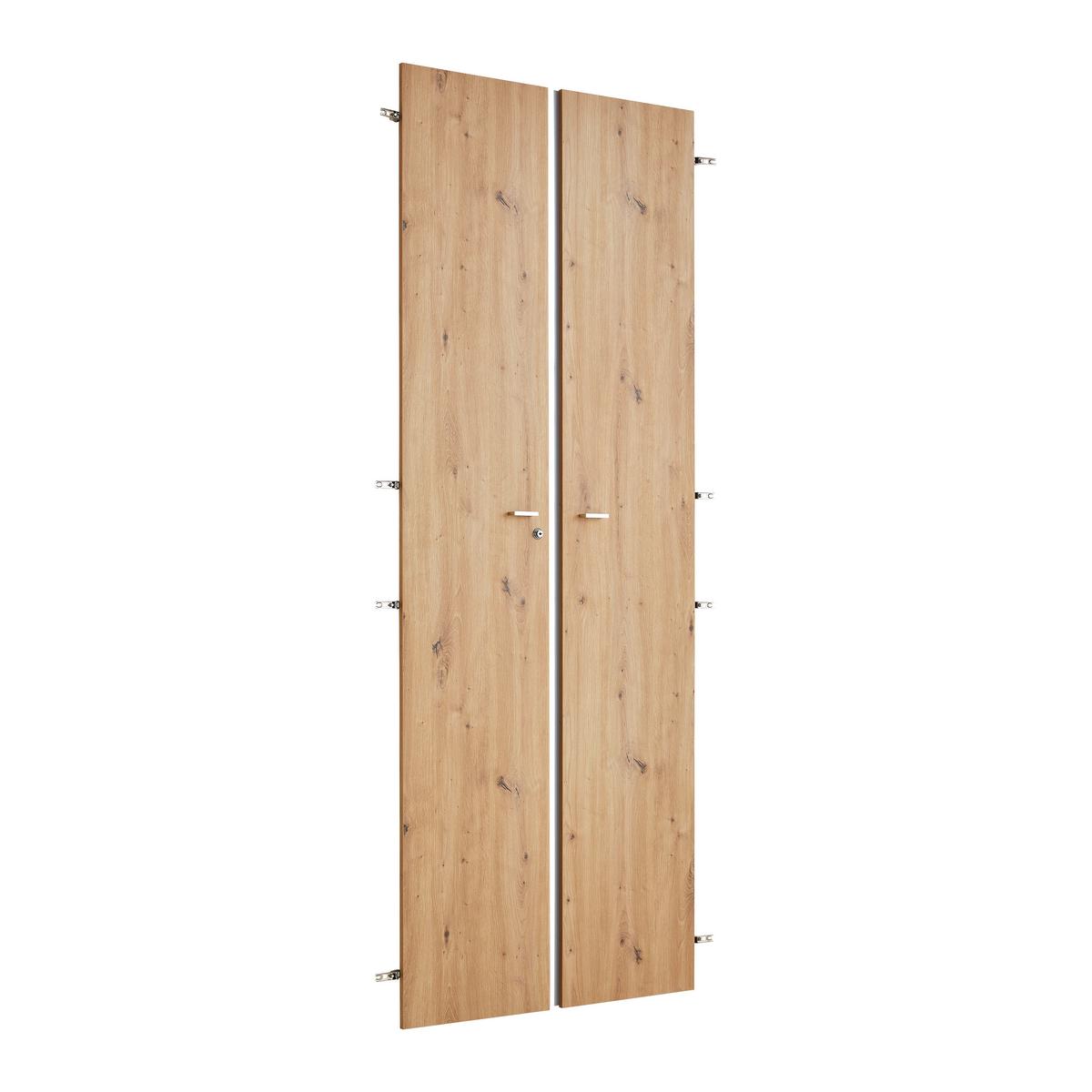 Türenset Mister Office Eiche Artisan - Schwarz/Eiche Artisan, MODERN, Holzwerkstoff/Metall (77/210/2-33cm) - Mömax