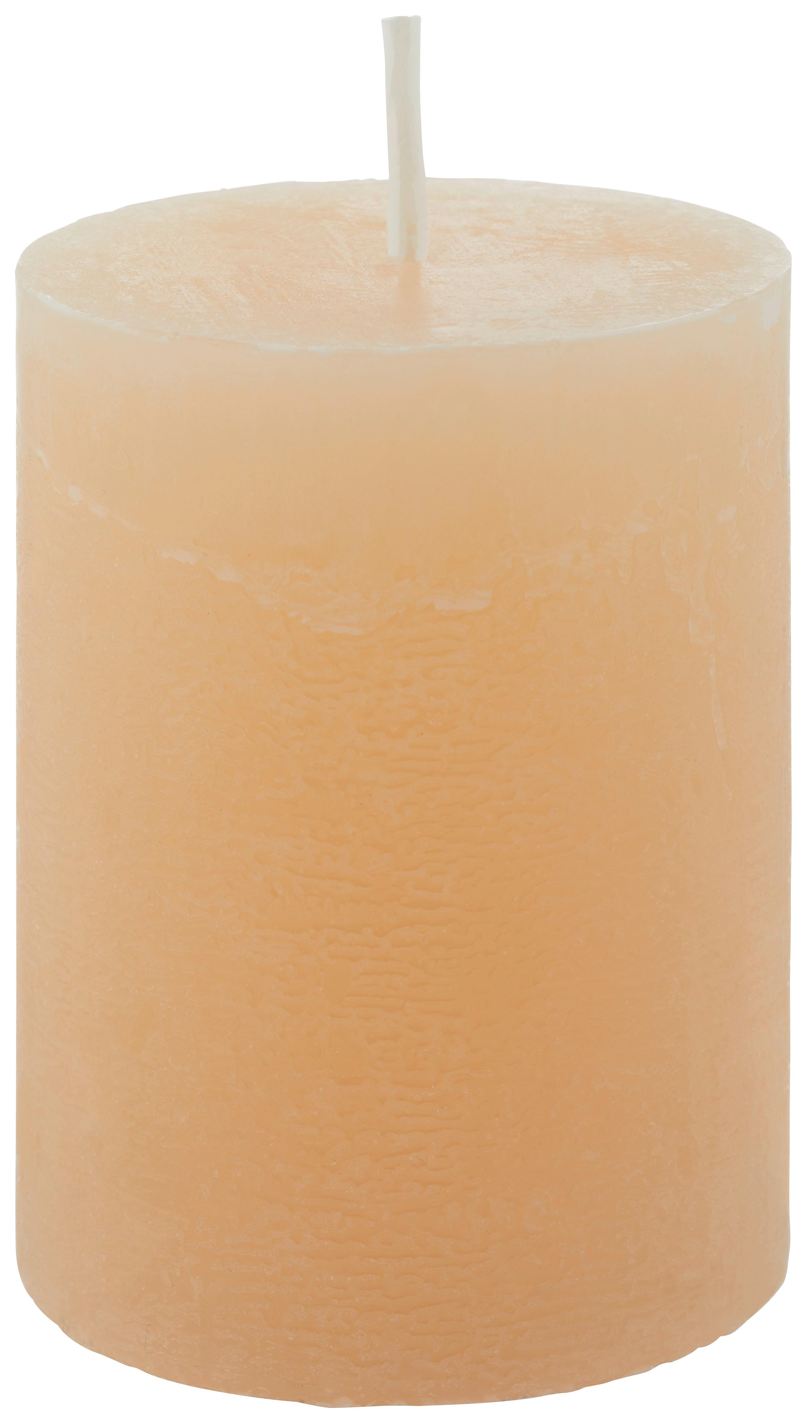 Stumpenkerze Lia in Sandfarben - Sandfarben, MODERN (6,8/9cm) - Premium Living