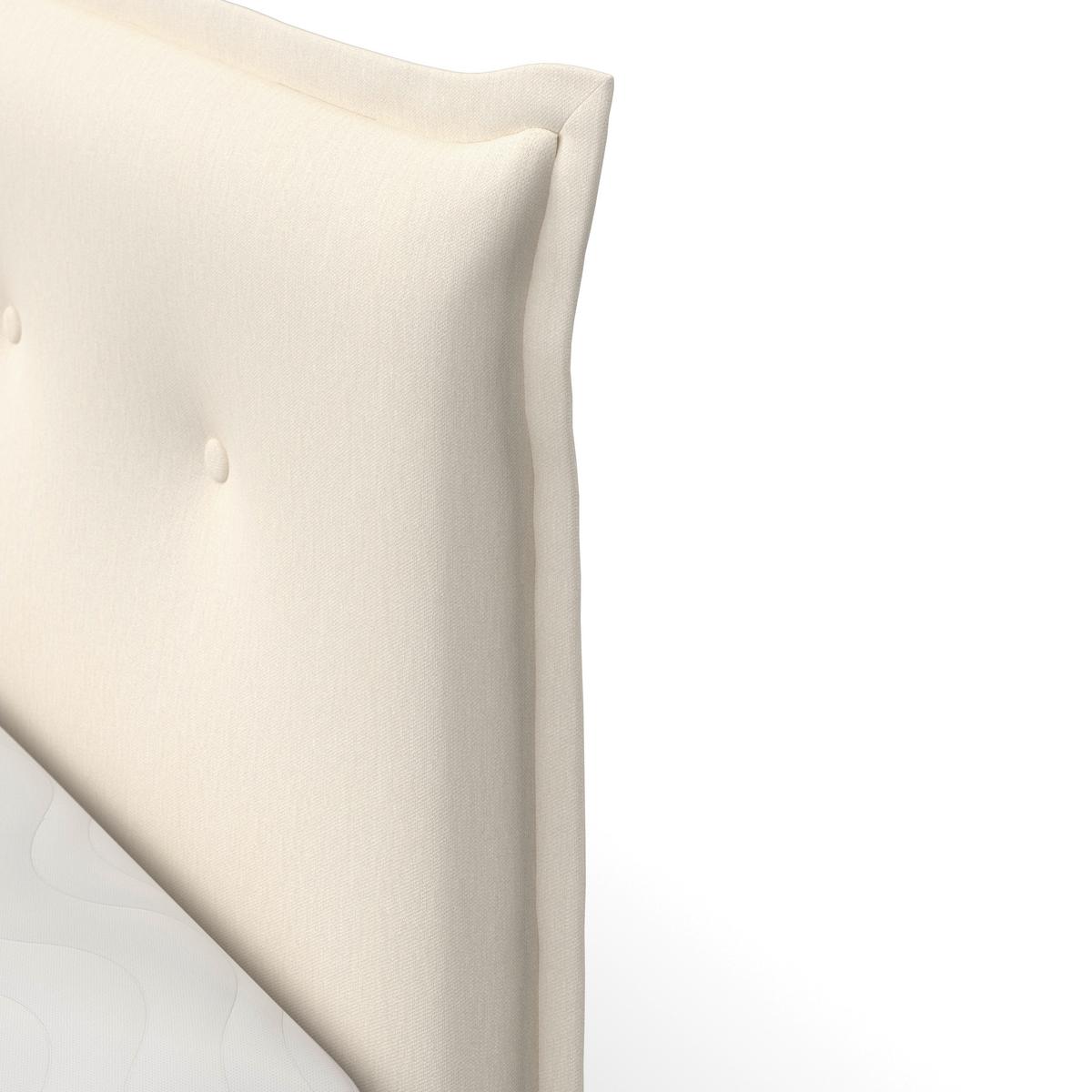 Boxbett Polo ca. 90x200 cm Elfenbein mit Topper - Elfenbein/Schwarz, MODERN, Holz/Kunststoff (90/200cm) - Bessagi Home