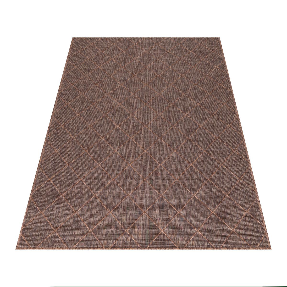 Outdoorteppich Zagora Braun/Schwarz ca. 120x170cm - Schwarz/Braun, Basics, Textil (120/170cm) - Novel