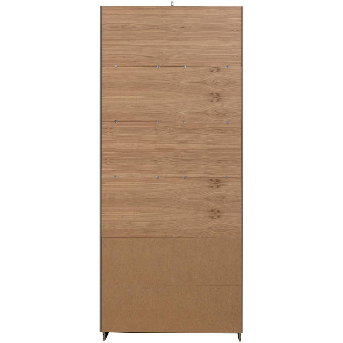 Regal Casa Schlammfarben - Schlammfarben, Design, Glas/Holz (101/236/40cm) - Livetastic
