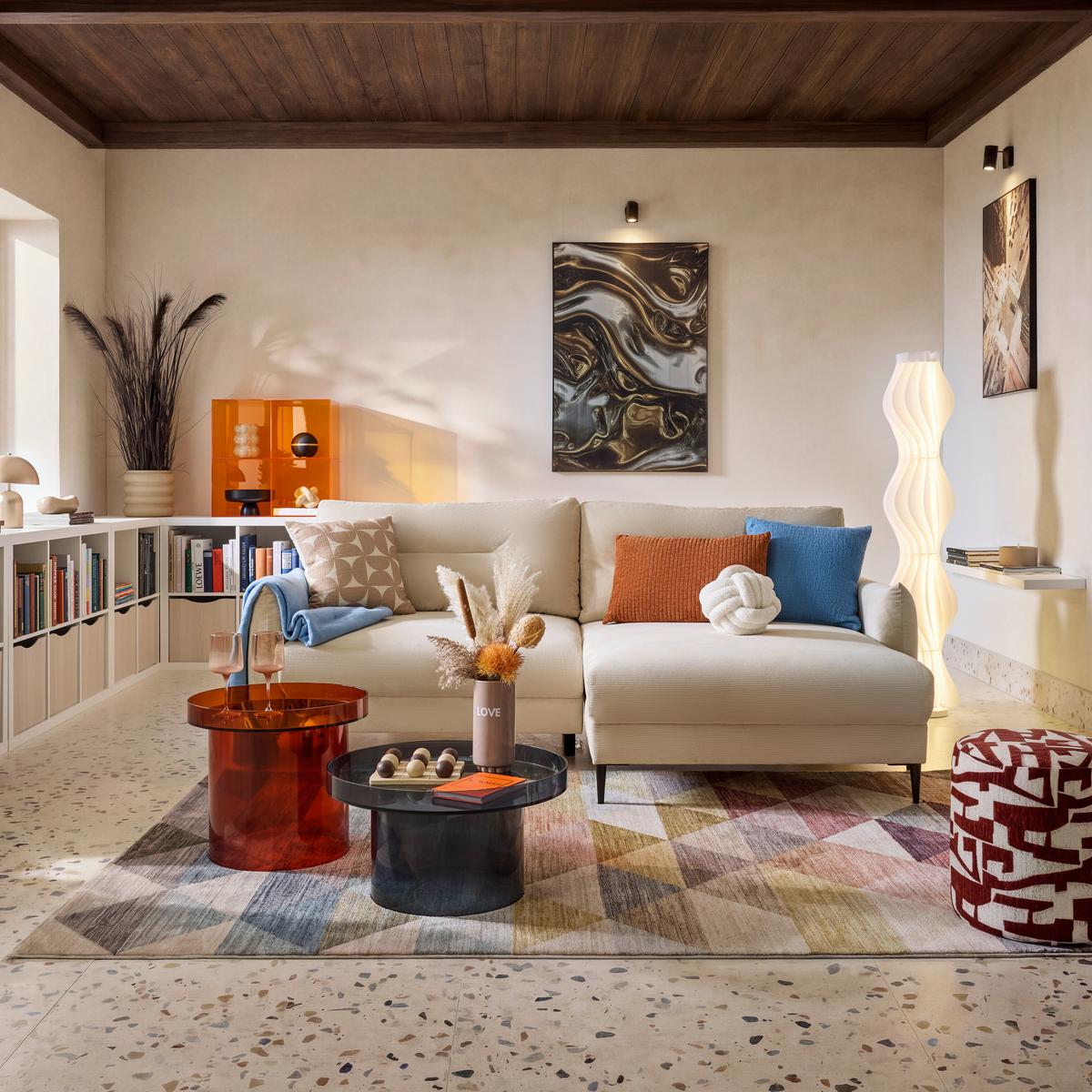Coltar DOMINGO -BASED- - bej, Modern, textil (221/142cm) - Mömax