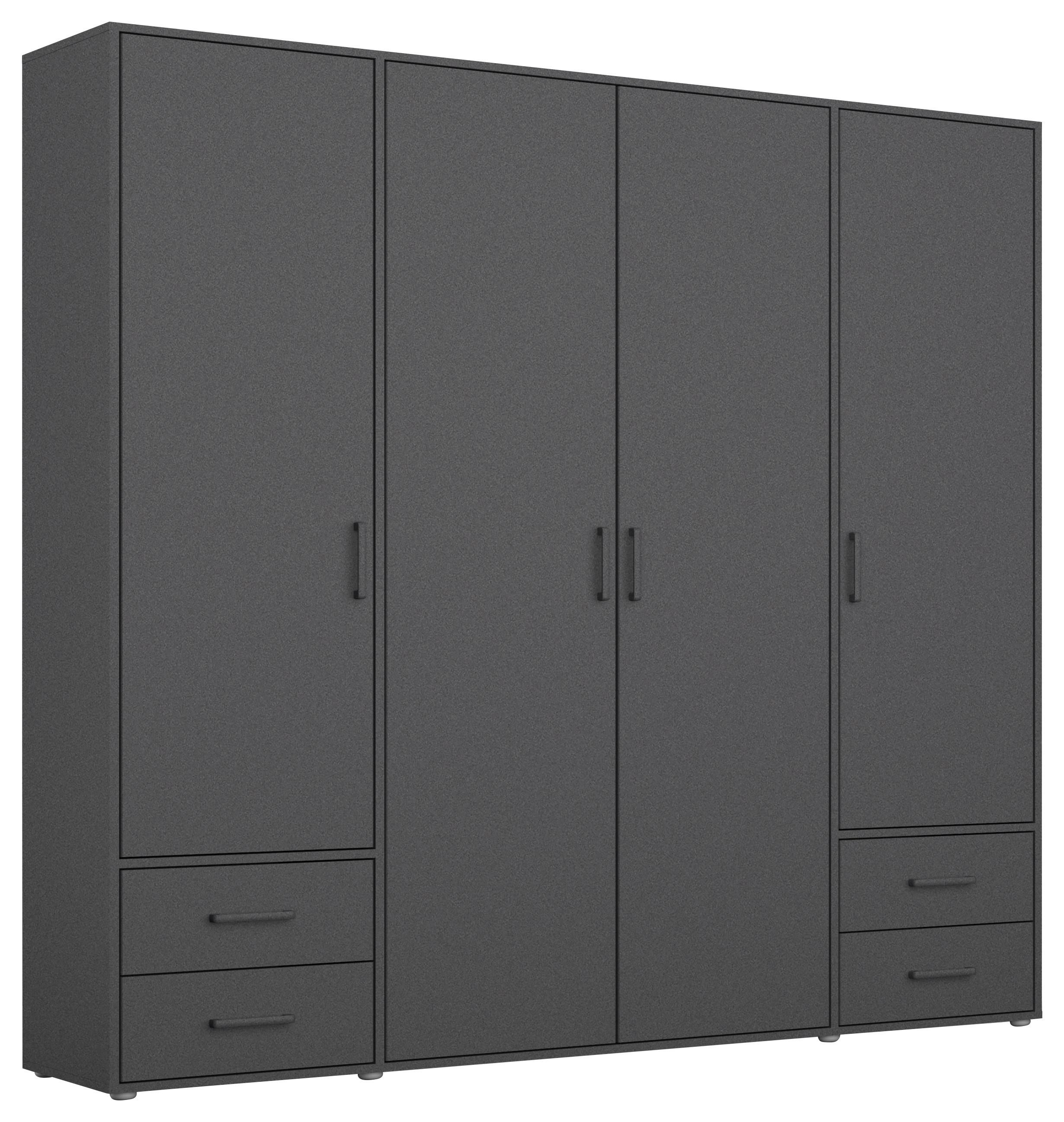 Ormar S Klasičnim Vratima Voyager - siva, Moderno, drvni materijal/plastika (187/194/53cm) - Modern Living