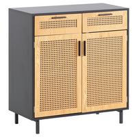 Komoda Wl6.830 - črna/rjava, Konvencionalno, kovina/leseni material (80/86,5/40cm) - Livetastic