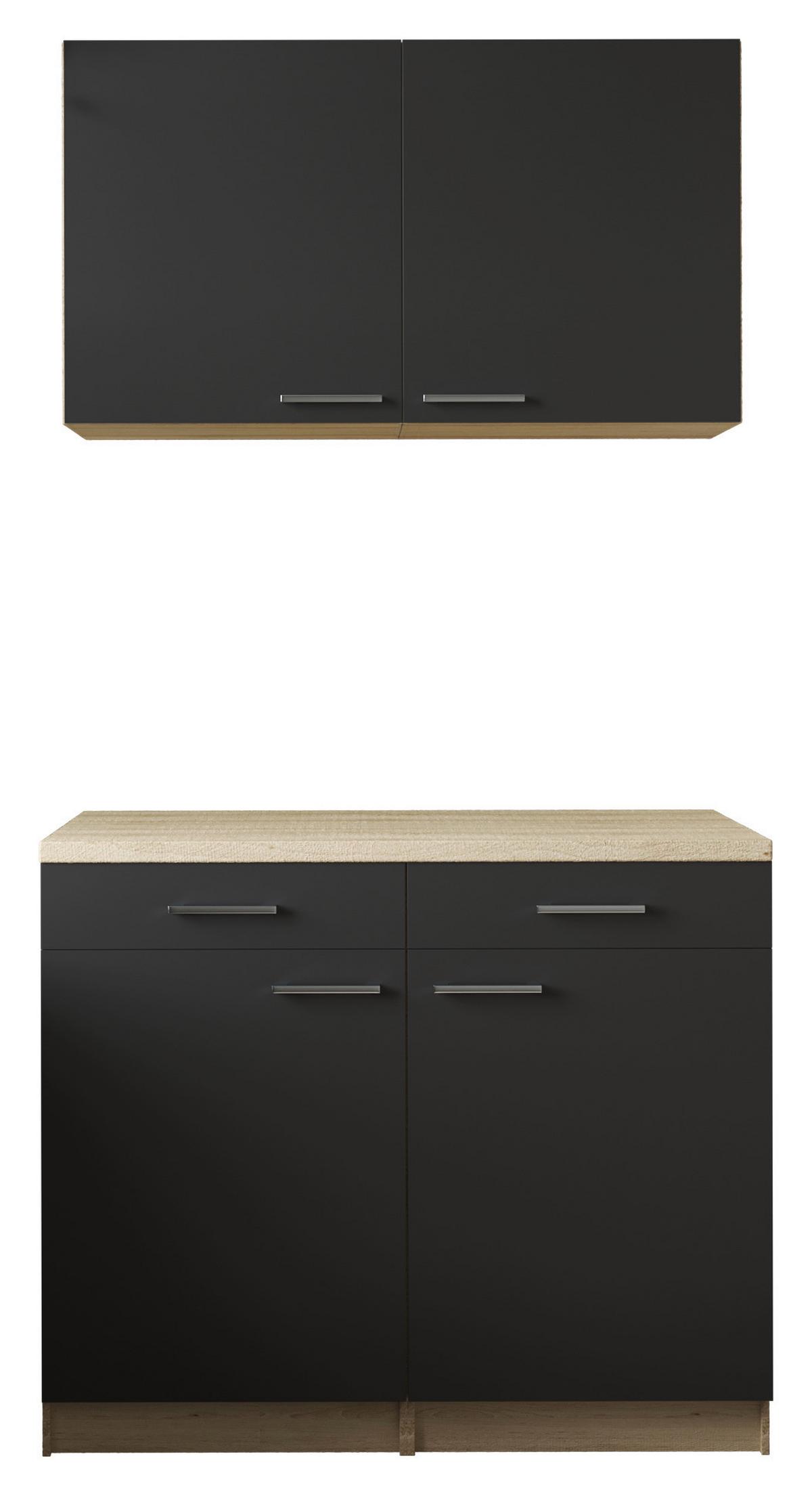 Bife Omara Merle, 100cm - srebrne barve/črna, Basics, kovina/leseni material (100/200/60cm) - Respekta