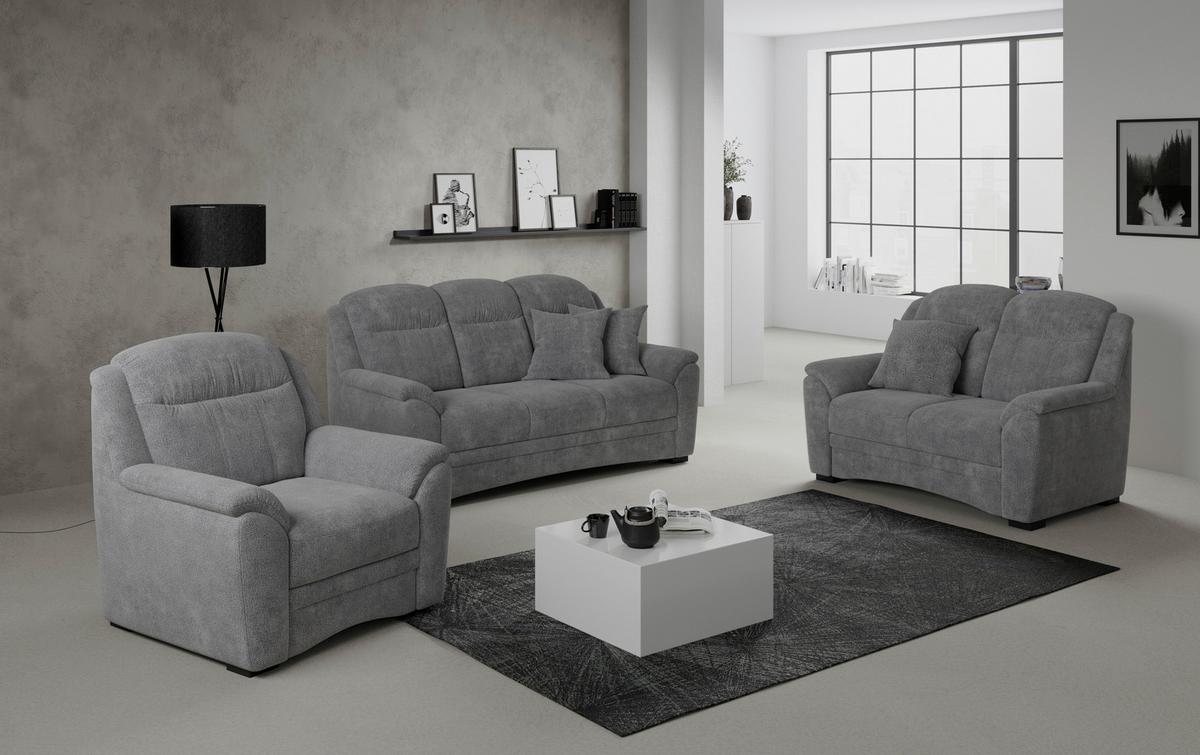 Fotel Bruno - szürke, Modern, textil (101/99/99cm)