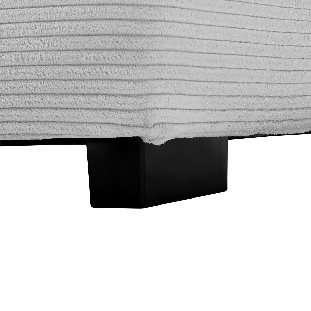 Ecksofa Pedro Hellgrau - Hellgrau/Schwarz, MODERN, Kunststoff/Textil (300/190cm) - Mömax