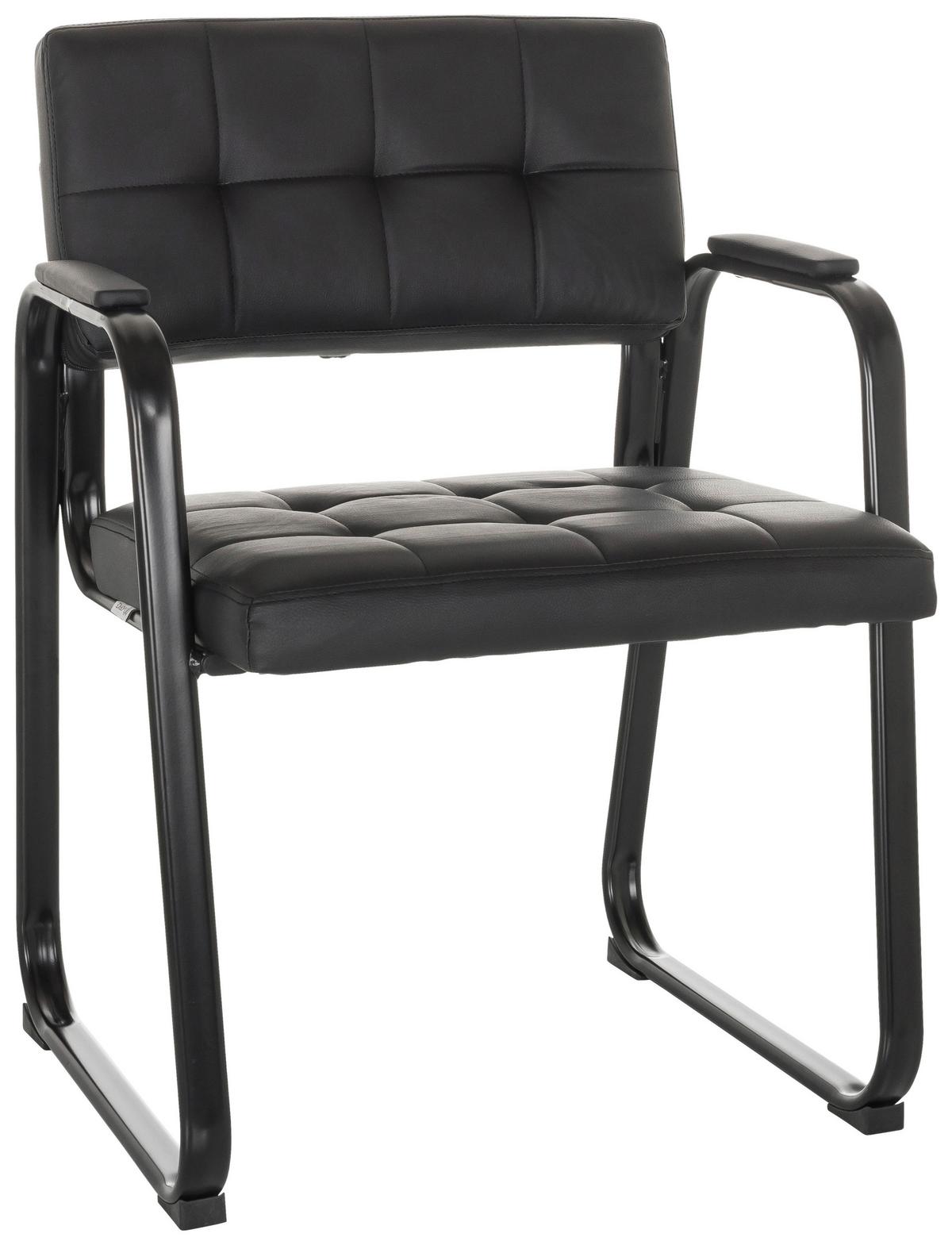 Konferenčni Stol Zanta B Pu, Črna - črna, Basics, kovina/tekstil (58/79/55cm) - MID.YOU