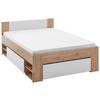 Bett Azurro 2-140 Weiß/Eiche Artisan - Weiß/Eiche Artisan, MODERN, Holzwerkstoff (140/200cm) - Mömax