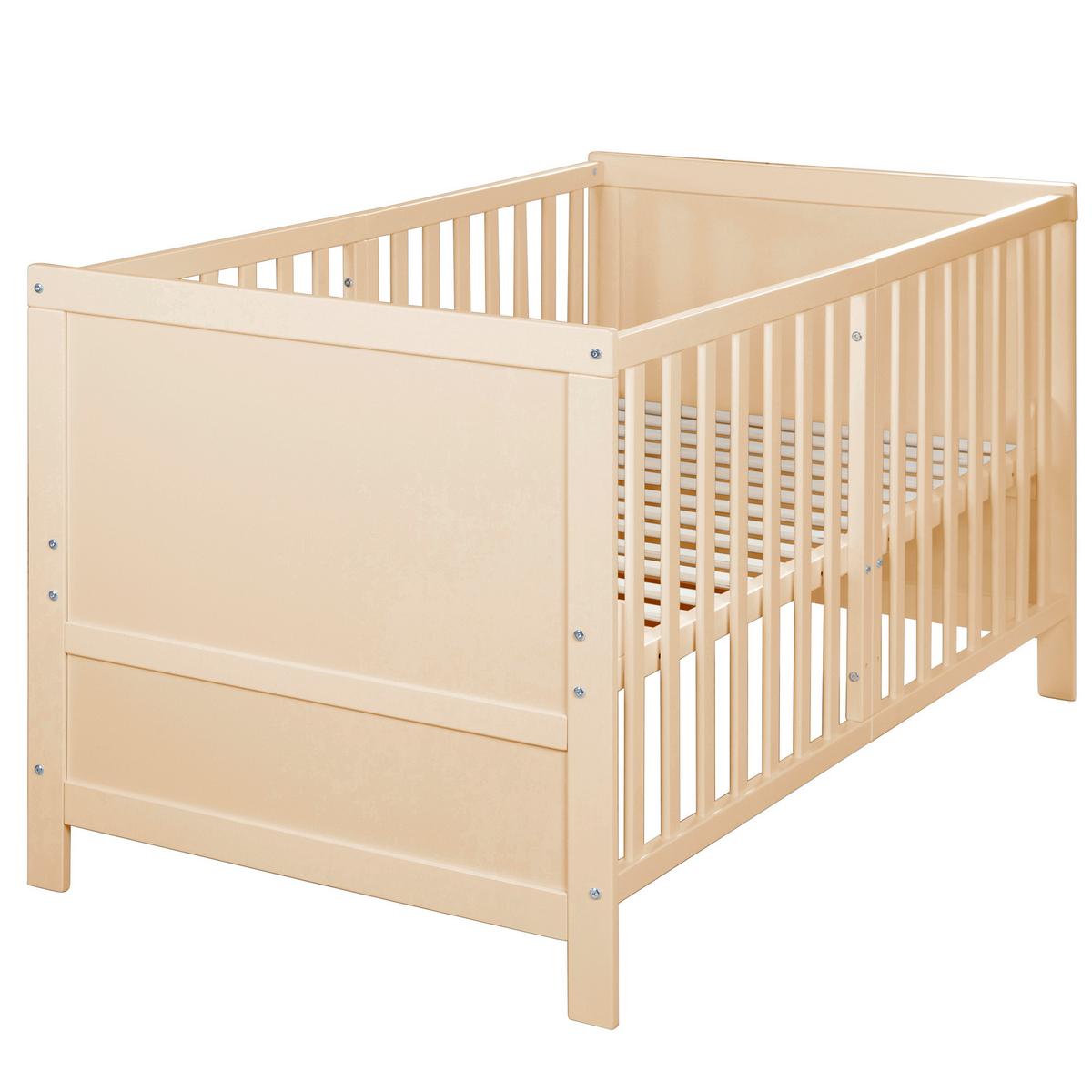 Rácsos Kiságy, Átalakítható Easy Sleep - világosbarna, Basics, faalapú anyag (78/78/142cm) - Roba