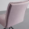 Stuhl "Lunita", Samtbezug, rosa, Gepolstert - Schwarz/Rosa, MODERN, Textil/Metall (47/88/57cm) - Bessagi Home
