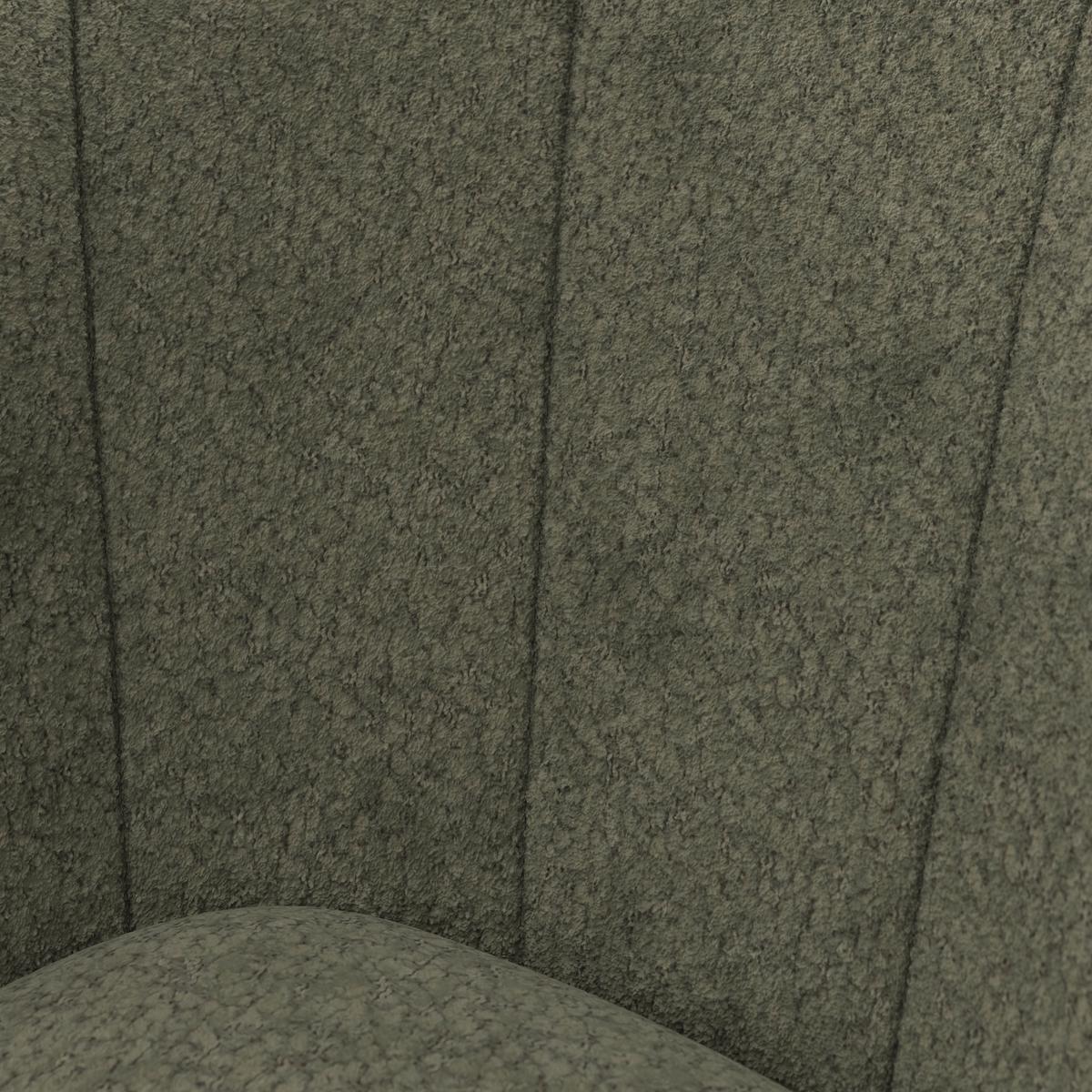 Stuhl Zoey Grün Chenille Gepolstert - Schwarz/Grün, MODERN, Holz/Textil (48/79/61cm) - Bessagi Home