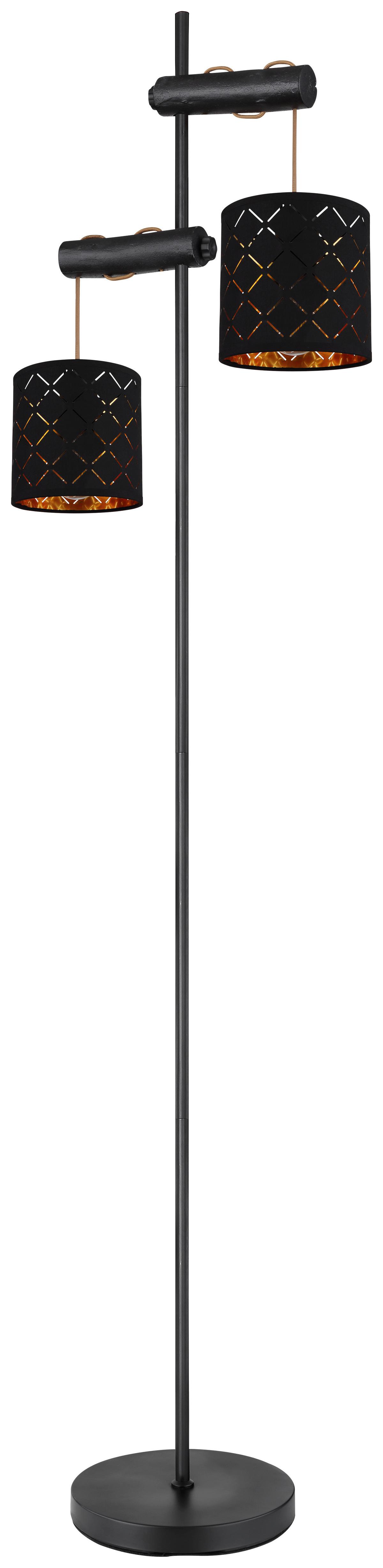 Svjetiljka Podna 15229bs - zlatne boje/smeđa, Basics, drvo/tekstil (41/23/150cm) - Globo