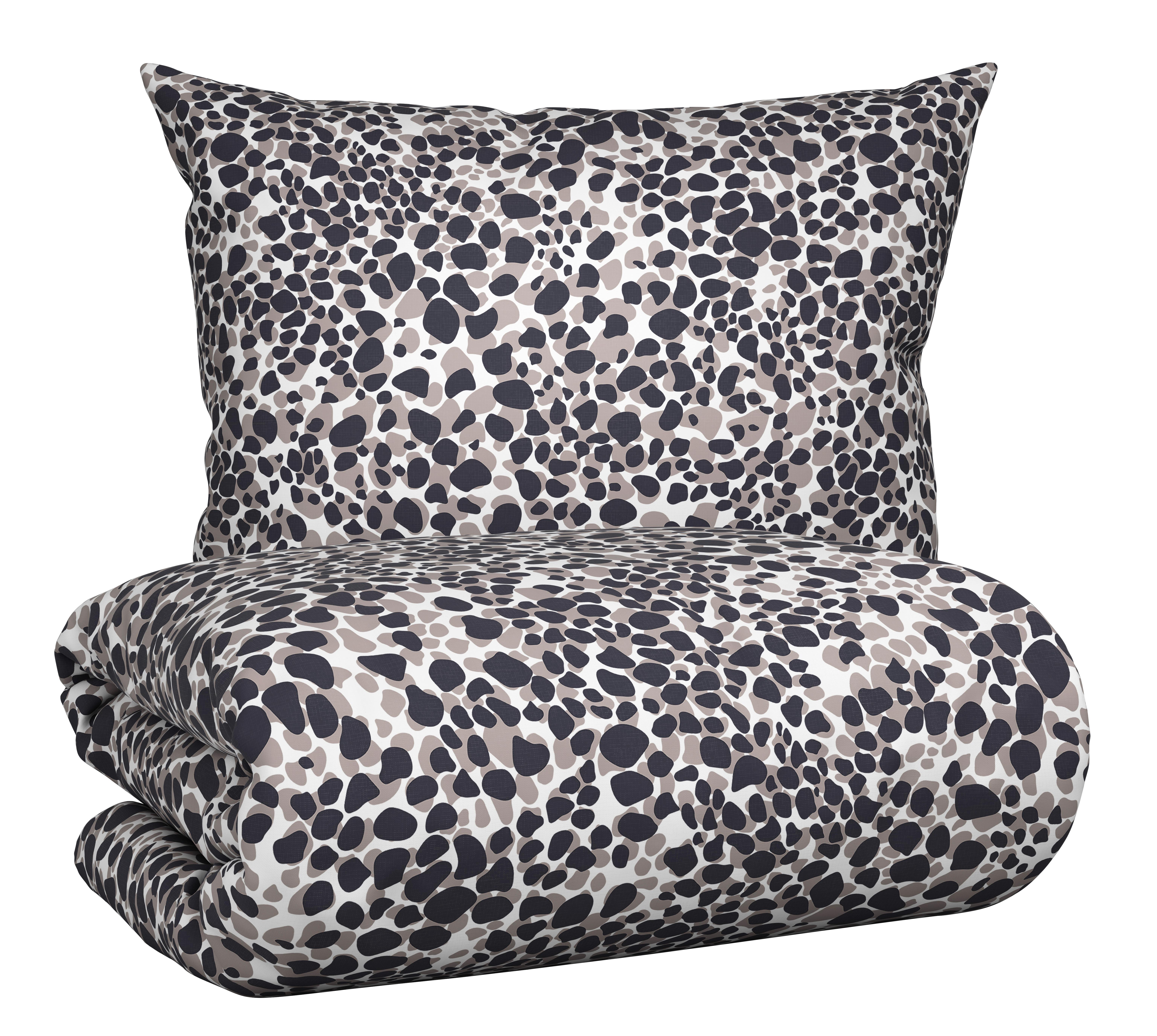 LINGE DE LIT STONY FRAMES - Grau, Romantik / Landhaus, Textil (160/210cm) - Modern Living