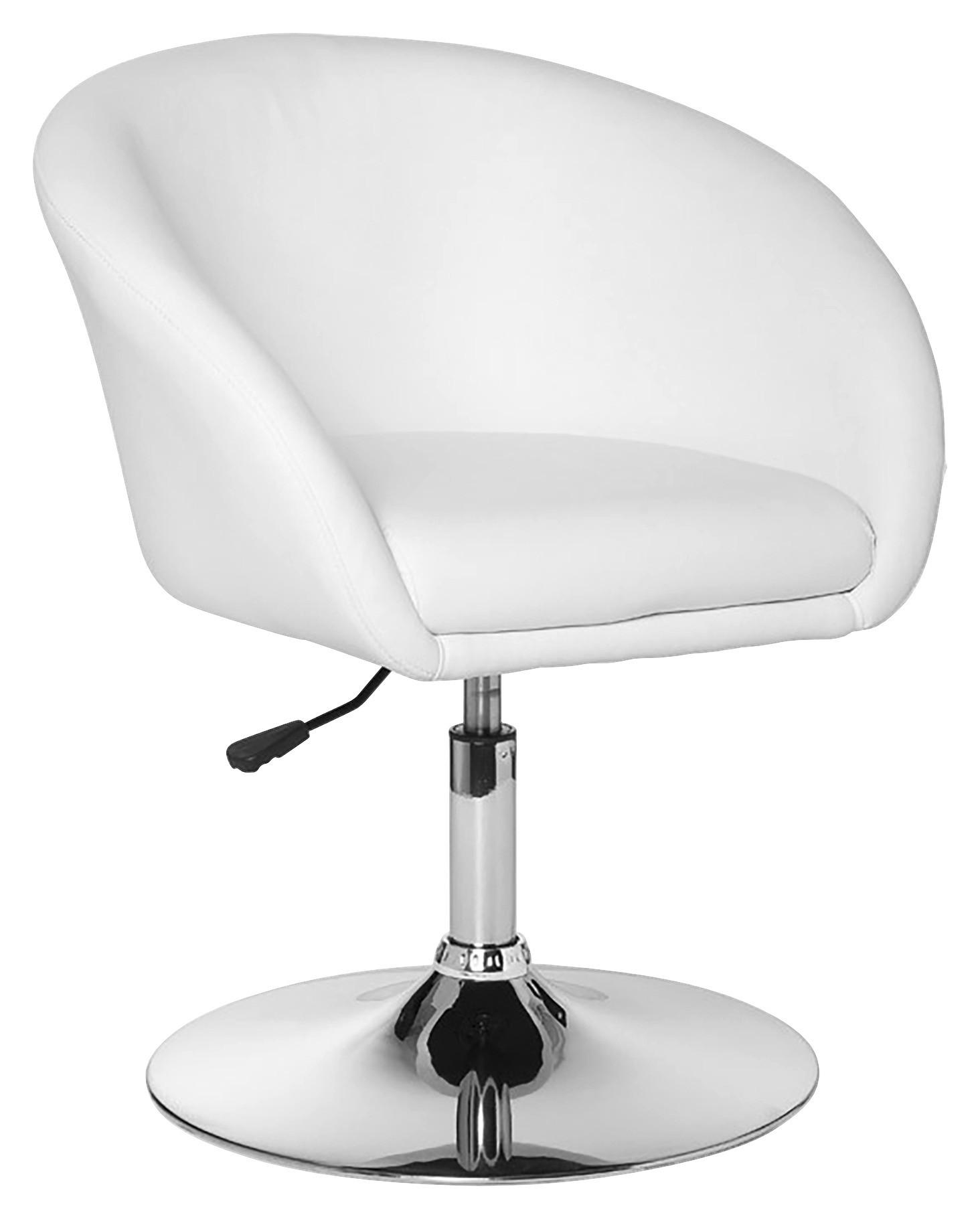 Naslanjač Relaxsessel - barve kroma/bela, Moderno, kovina/tekstil (62/84/55cm) - MID.YOU