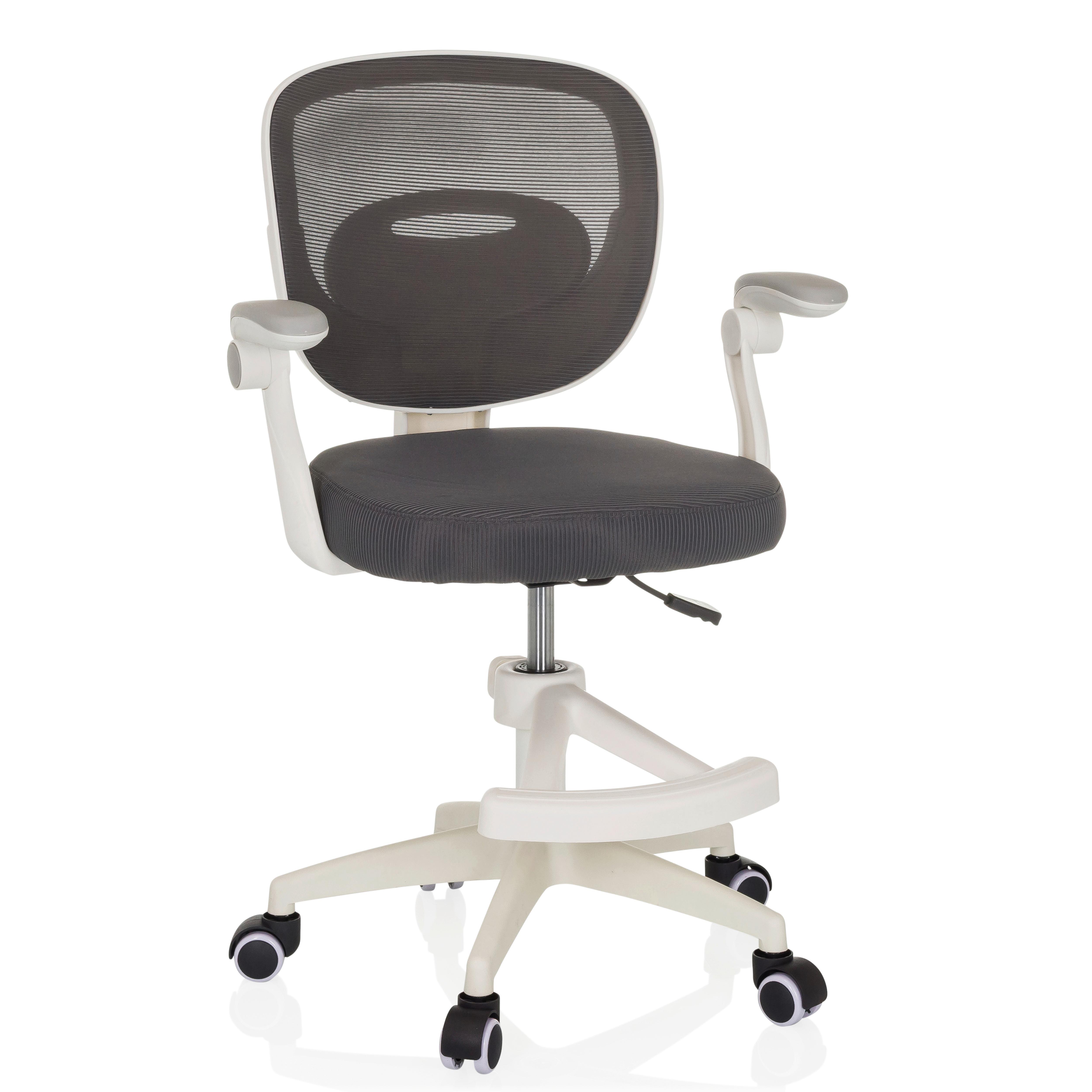 Mladinski Vrtljivi Stol Kiddy Smart, Siva - siva/bela, Moderno, umetna masa/tekstil (61/84-97/55cm) - MID.YOU