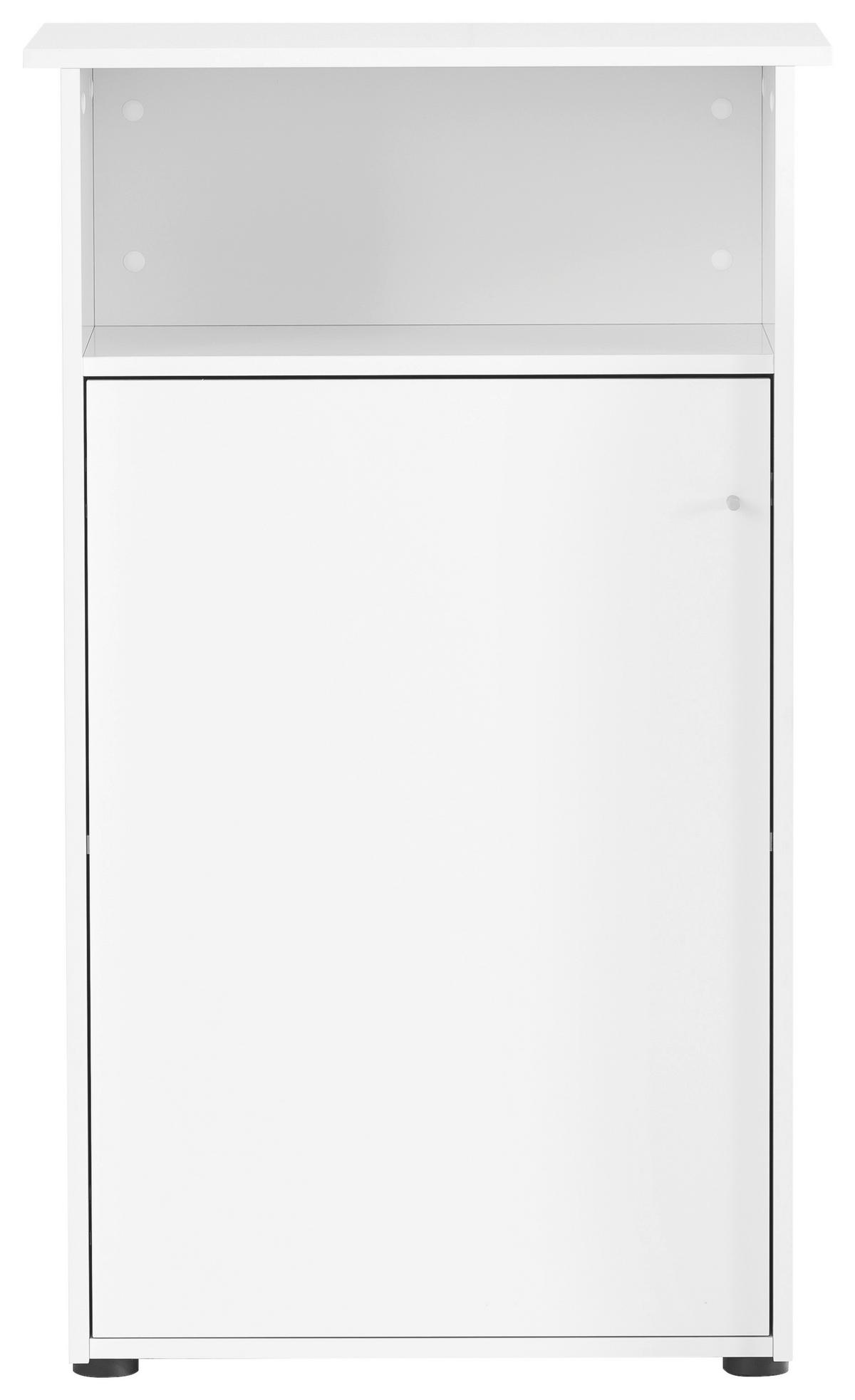 Stehpult Empfangstresen 660 Weiß ca. 65,8x110,5x44cm - Weiß, MODERN, Holzwerkstoff (65,8/110,5/44cm) - MID.YOU