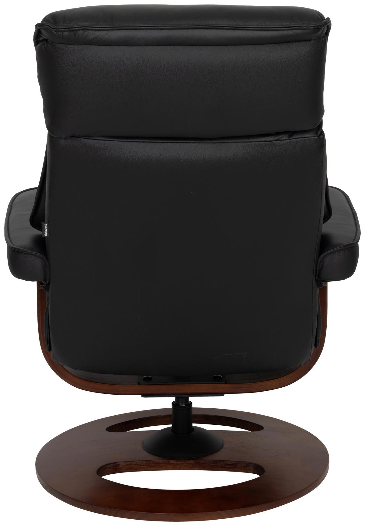 Počivalnik Calm, Črna - črna/barva oreha, Basics, kovina/tekstil (76/106/90cm) - Livetastic