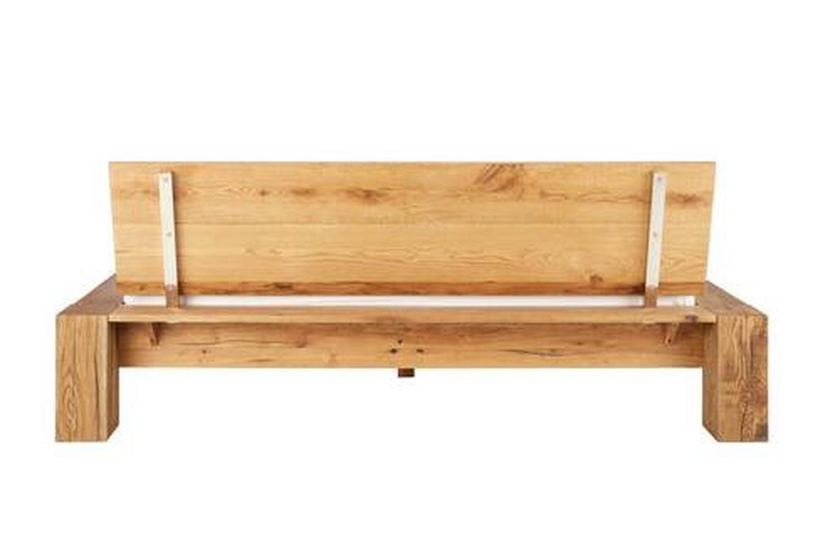 Bett aus Massiv Holz ca. 180x200 - Eichefarben, Lifestyle, Holz (180/200cm) - Zandiara