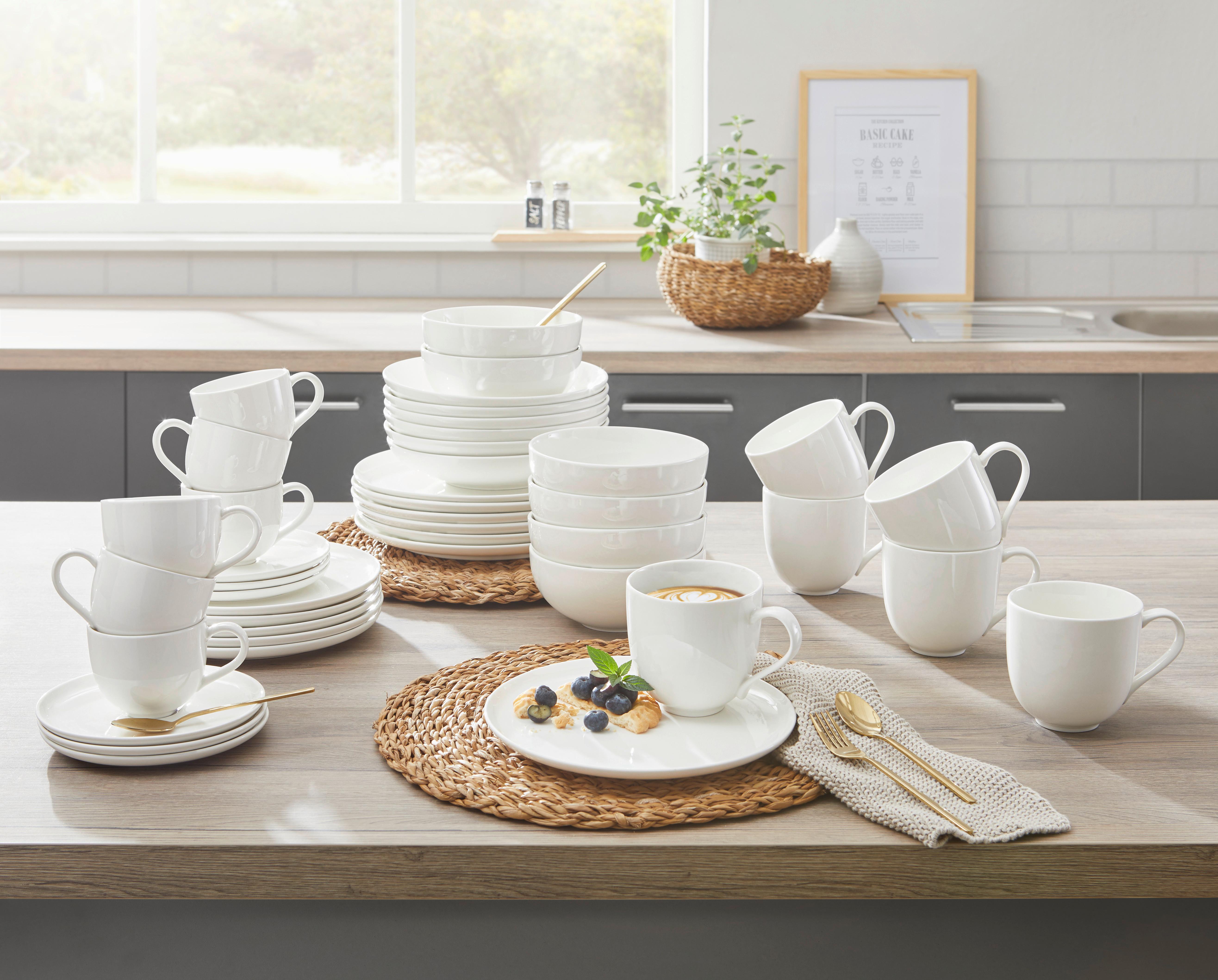 SERWIS OBIADOWO-ŚNIADANIOWY SKAGEN - biały, Design, ceramika - Ritzenhoff Breker