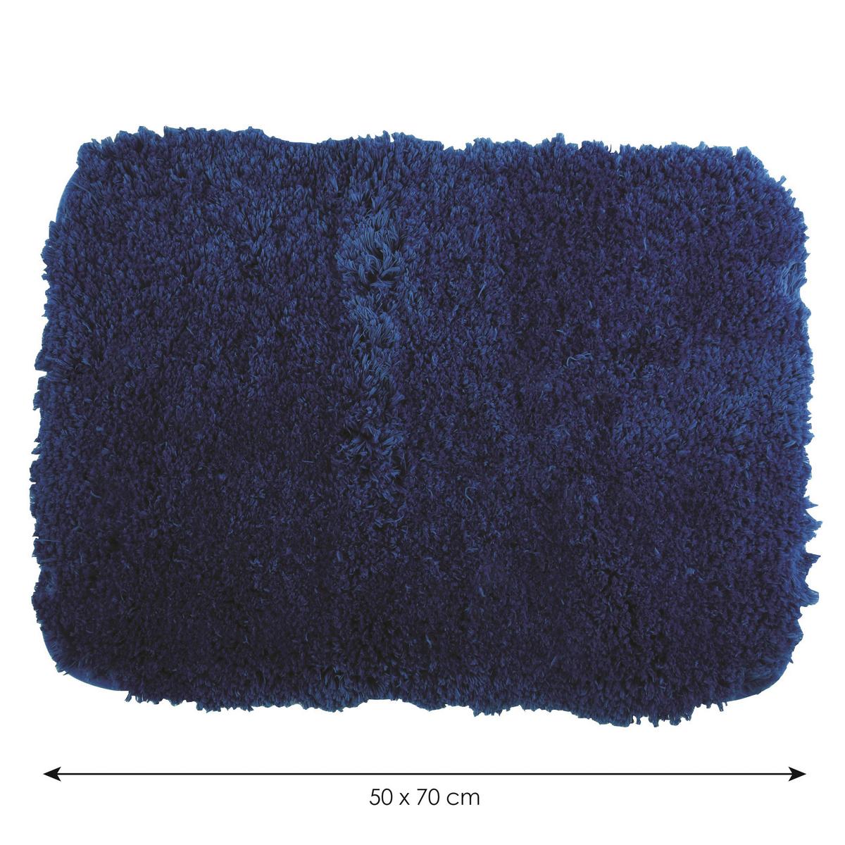 Badteppich 140870 - Dunkelblau, Konventionell (50/70cm) - Spirella