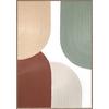 Tablou cu ramă Denise Small cca. 60x90 cm - maro/verde, Modern, plastic/textil (60/90cm) - Premium Living