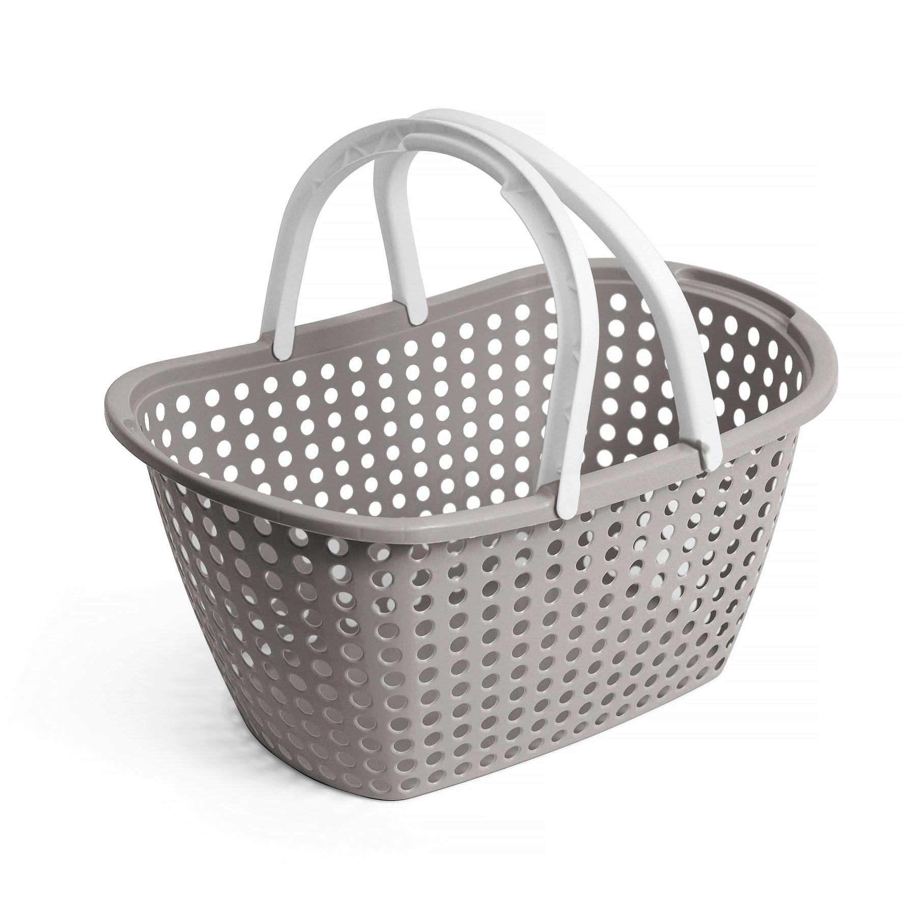 Bevásárlókosár Anna - szürkésbézs, Konventionell, textil (31/22/44cm) - Mömax