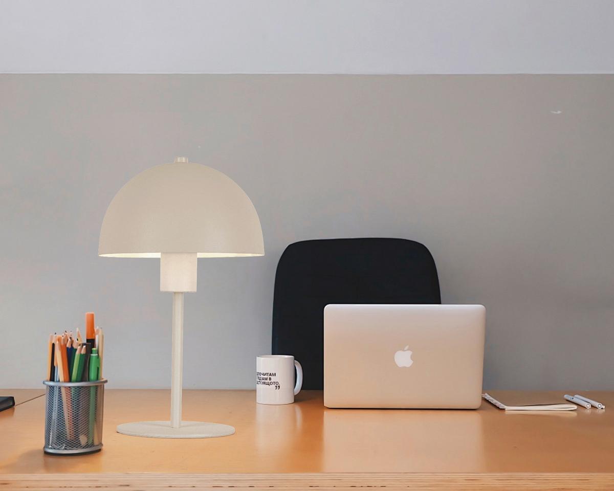 Tischleuchte Jertz Beige max. 25 Watt - Beige, KONVENTIONELL, Kunststoff/Metall (18/18/30cm) - Mömax