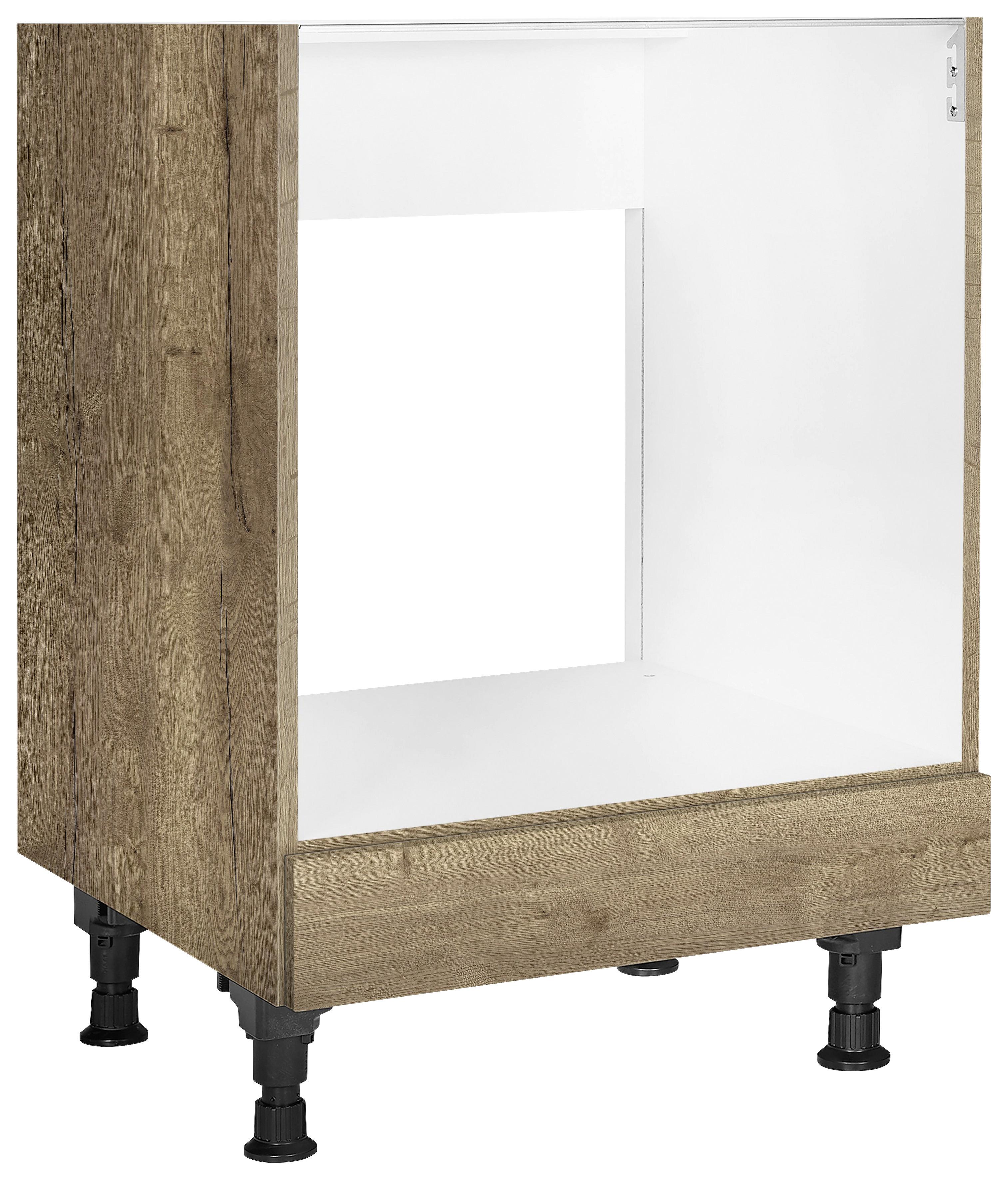Herdumbauschrank Structura Eiche dunkel - Eiche dunkel, MODERN, Holzwerkstoff (60/87/56cm) - Nobilia