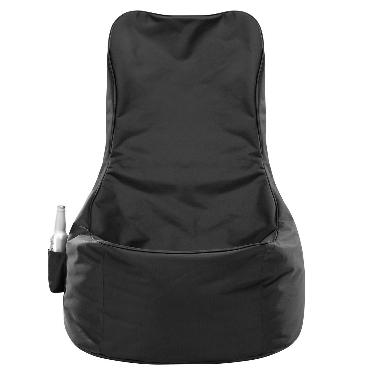 Sitzsack Schwarz/Nylon - Schwarz, Textil (65/100/88cm) - Mömax