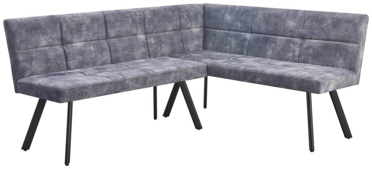 Kotna Klop Milos, Siva - siva/črna, Moderno, kovina/tekstil (190/150cm)