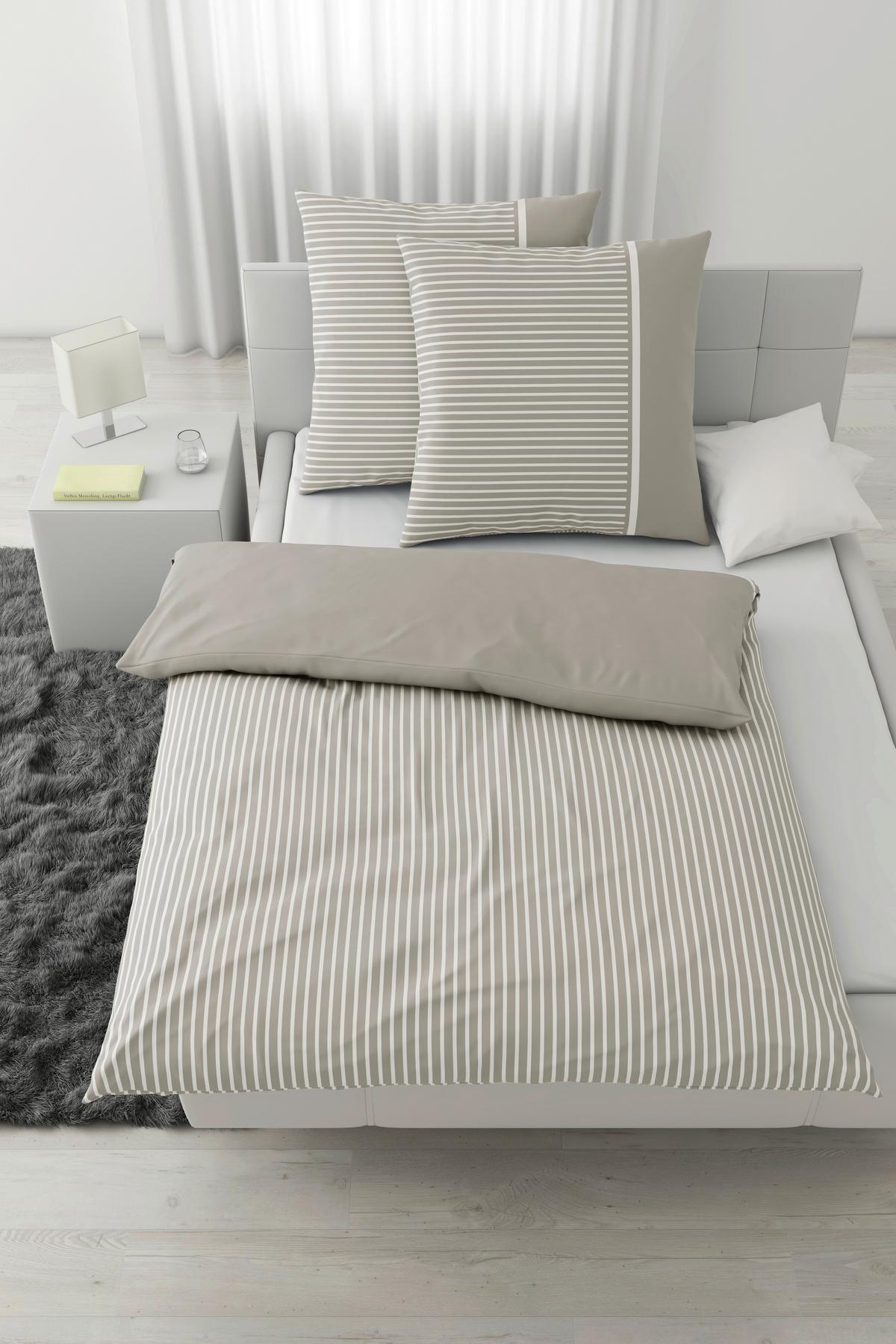 Bettwäsche Johannes XXL Hellbraun ca. 200x200cm - Hellbraun, KONVENTIONELL, Textil (200/200cm) - Mömax