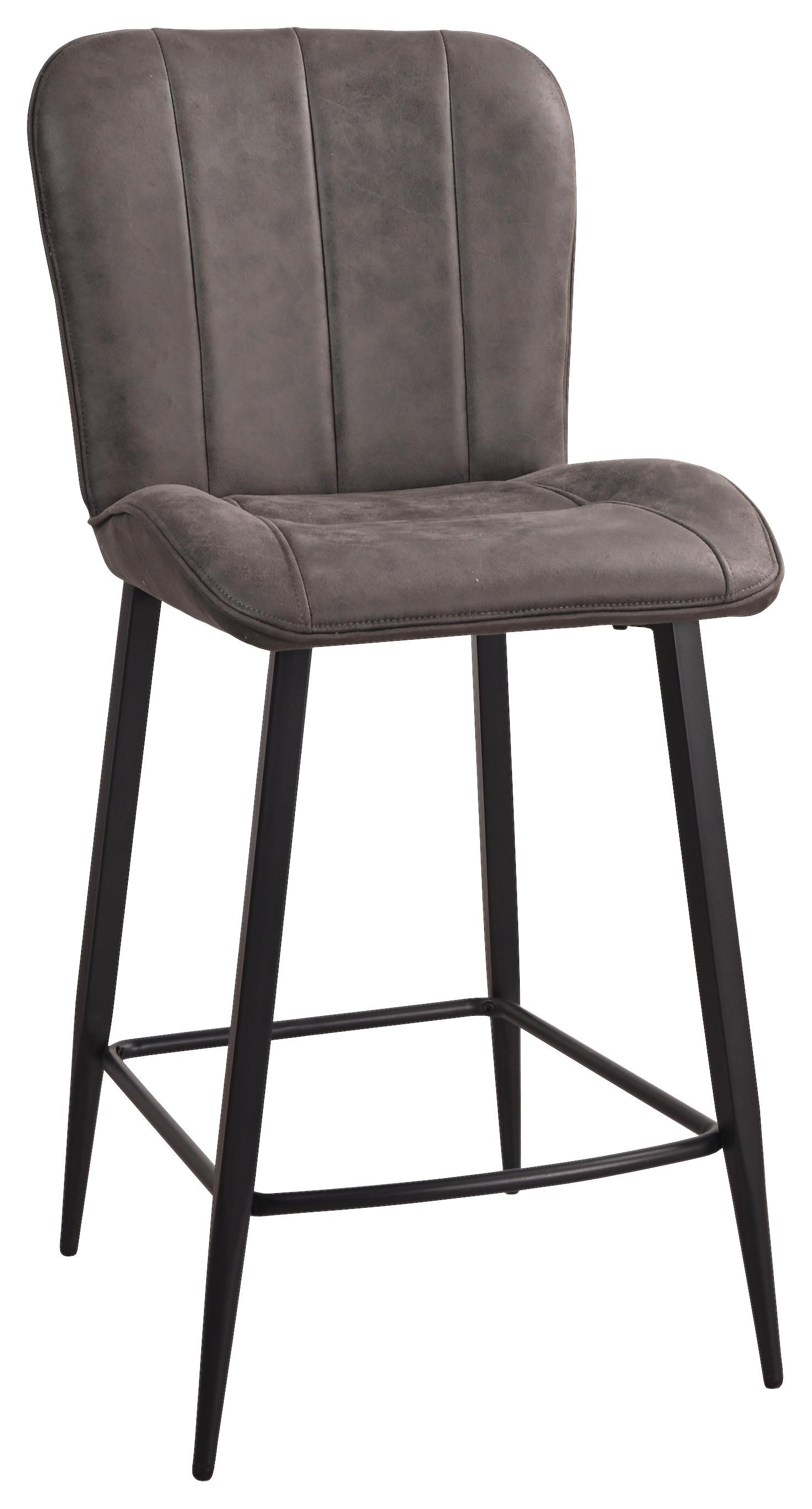 Taburet de bar ALPHA - negru/gri, Basics, lemn/metal (44,5/99,5/53cm) - Mömax